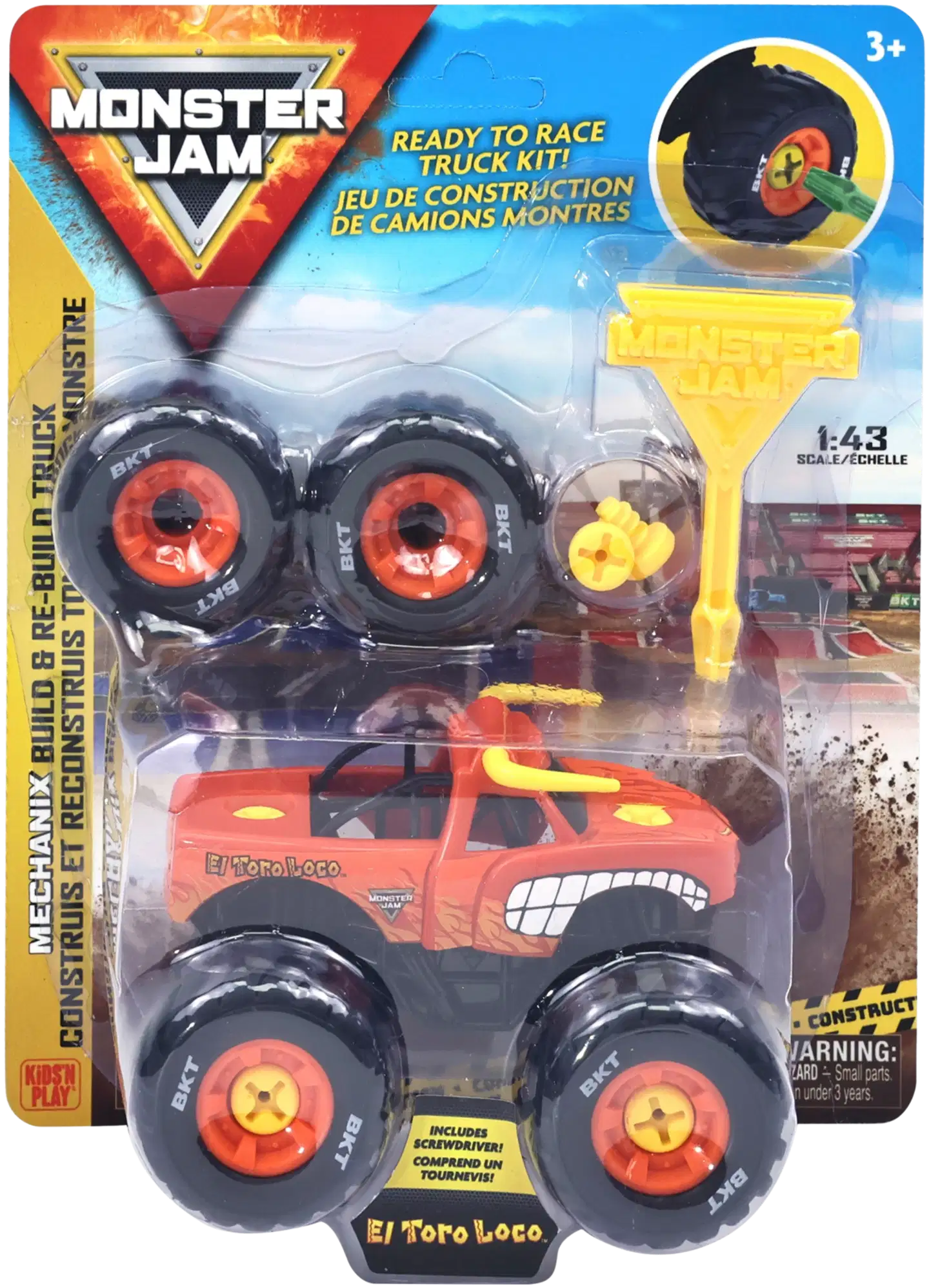 Monster Jam Mechanix 1:43 Kokoa ja Pura lajitelma - 2