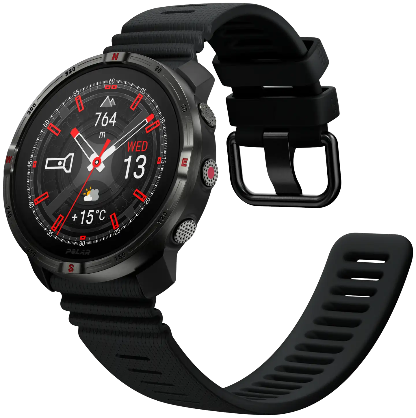 Polar Outdoor-kello Grit X2 musta S-L - 9