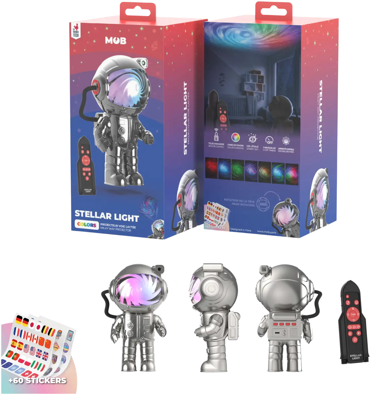 MOB tähtiprojektori Stellar Light hopea - 1