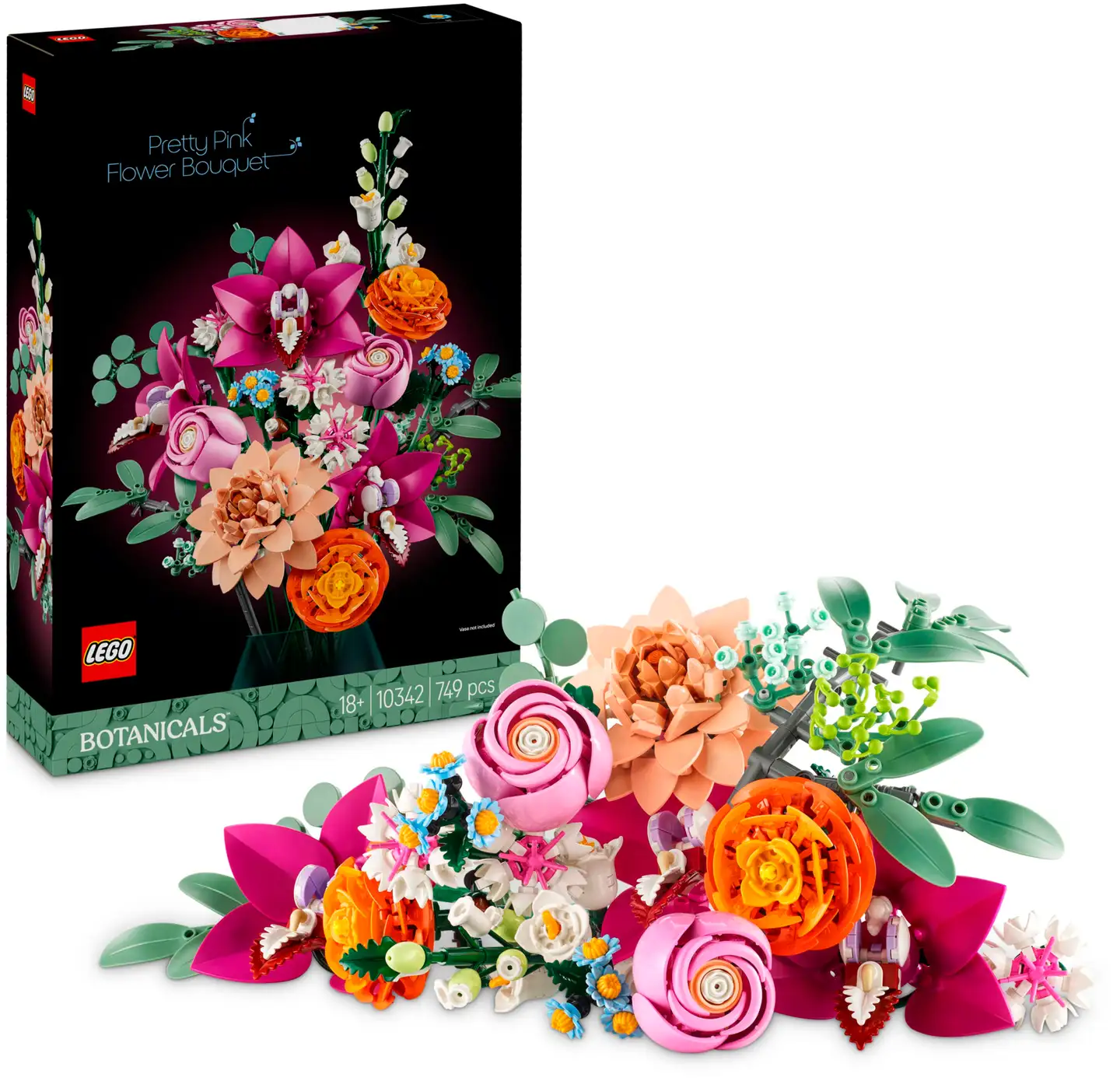 LEGO® Botanicals 10342 Kaunis vaaleanpunainen kukkakimppu - 1