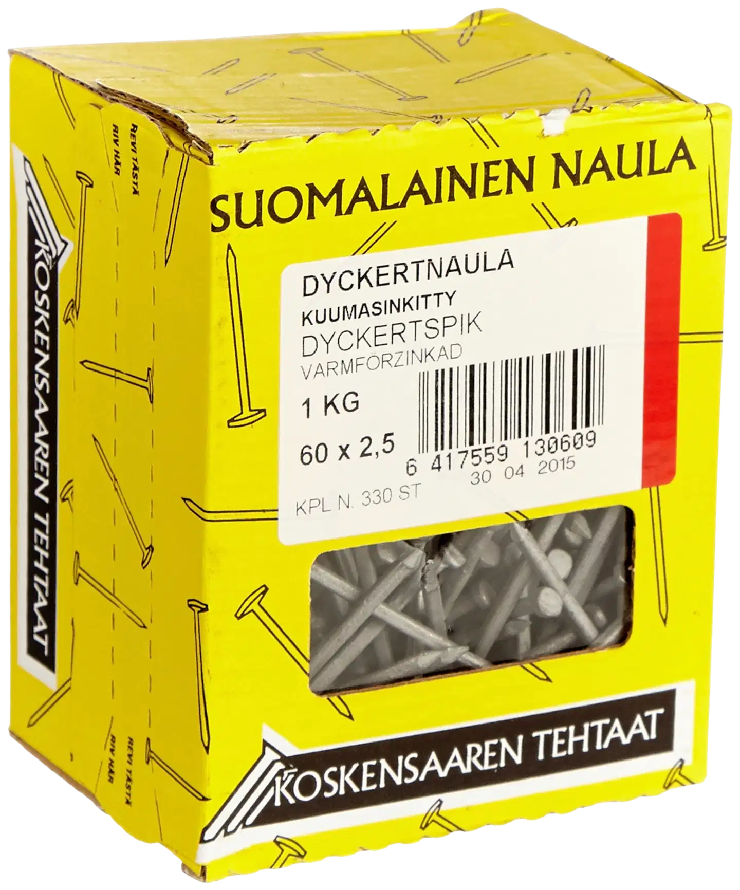 Koskensaaren Tehtaat Dyckertnaula kuumasink. 1kg 60x2,5mm - 1