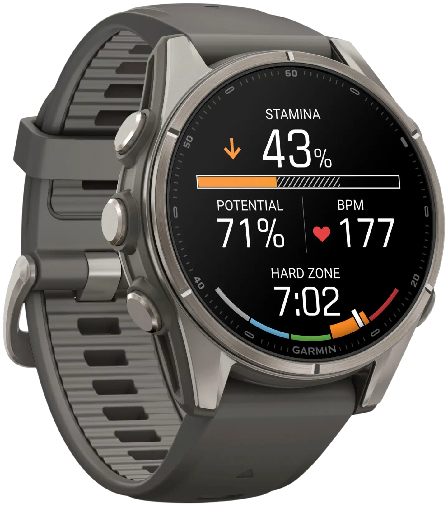 Garmin Fenix 9 43 mm titaani- ja kivenharmaa urheilukello - 5