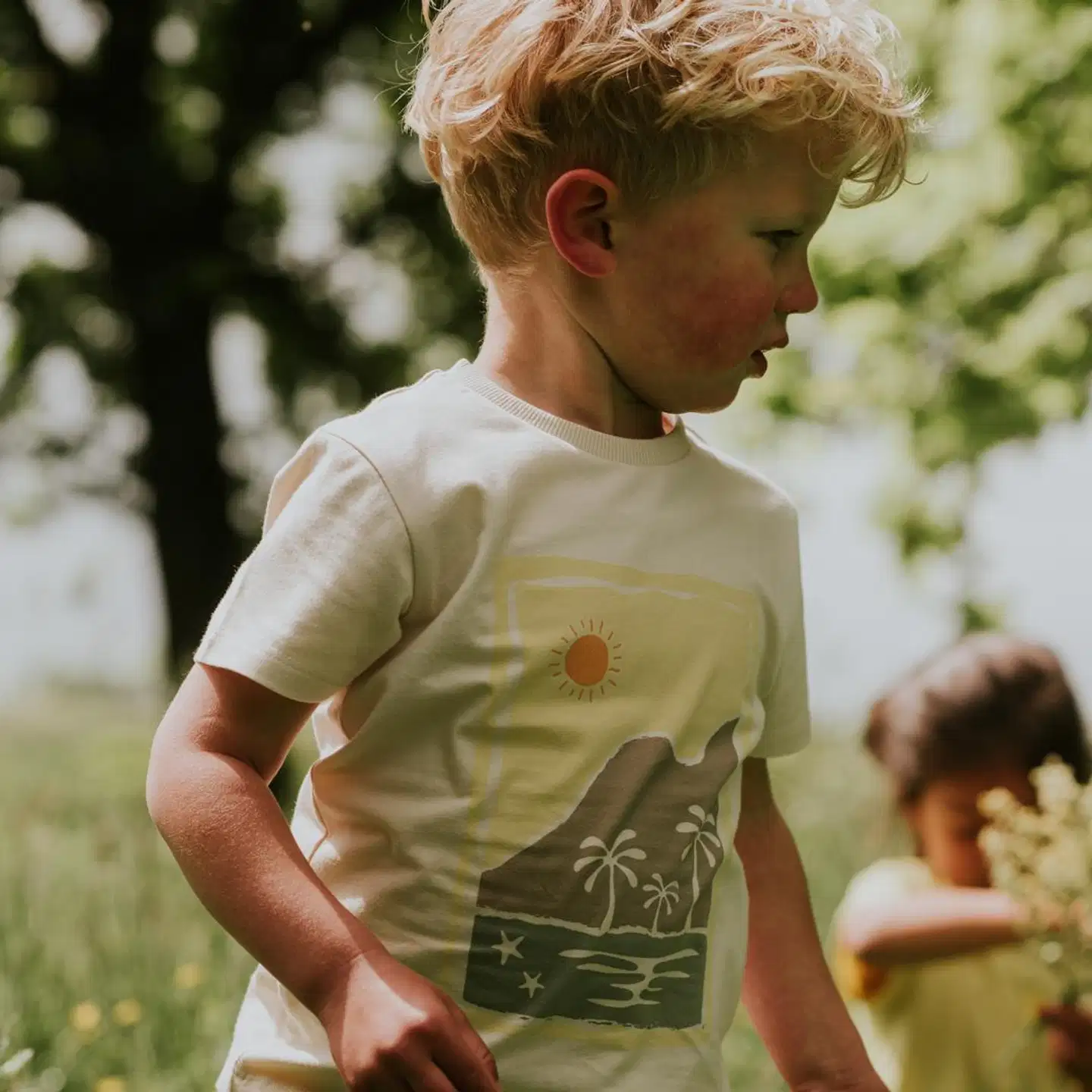 Kokonoko lasten printti t-paita N58845-37 - Off white - 3