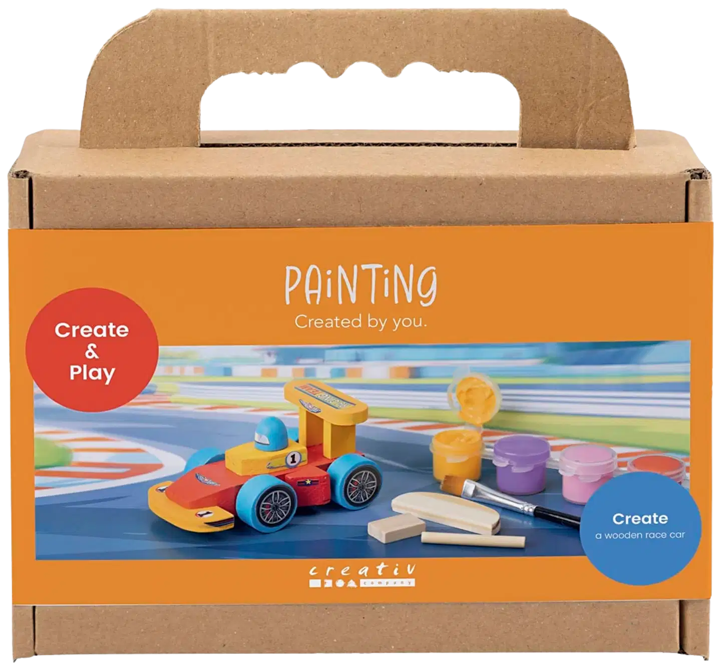 Creativ Company askartelusetti mini maalaus, kilpa-auto - 1