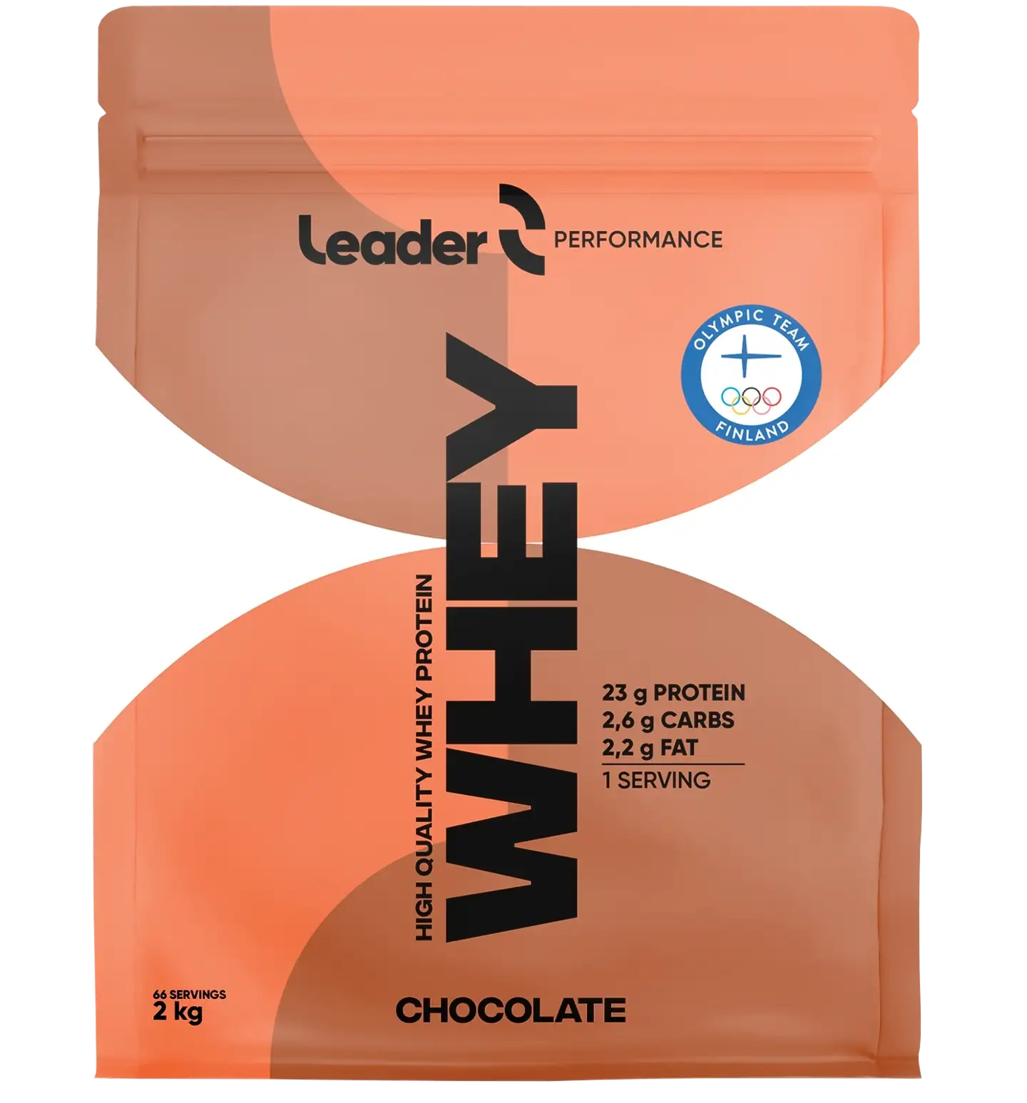 Leader Performance Whey heraproteiinijauhe suklaanmakuinen 2 kg