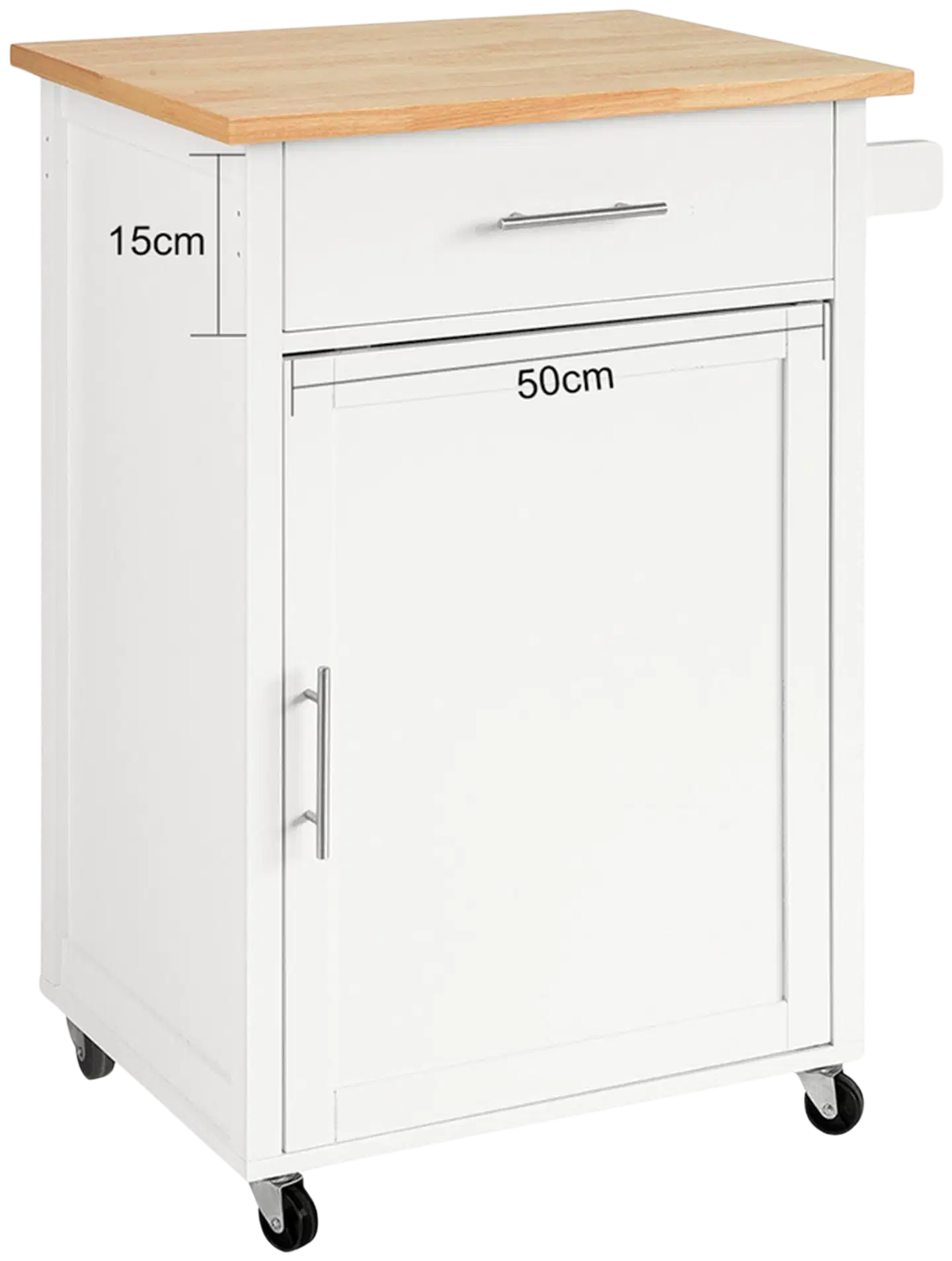 SoBuy keittiösaareke valkoinen FKW102-WN - 3