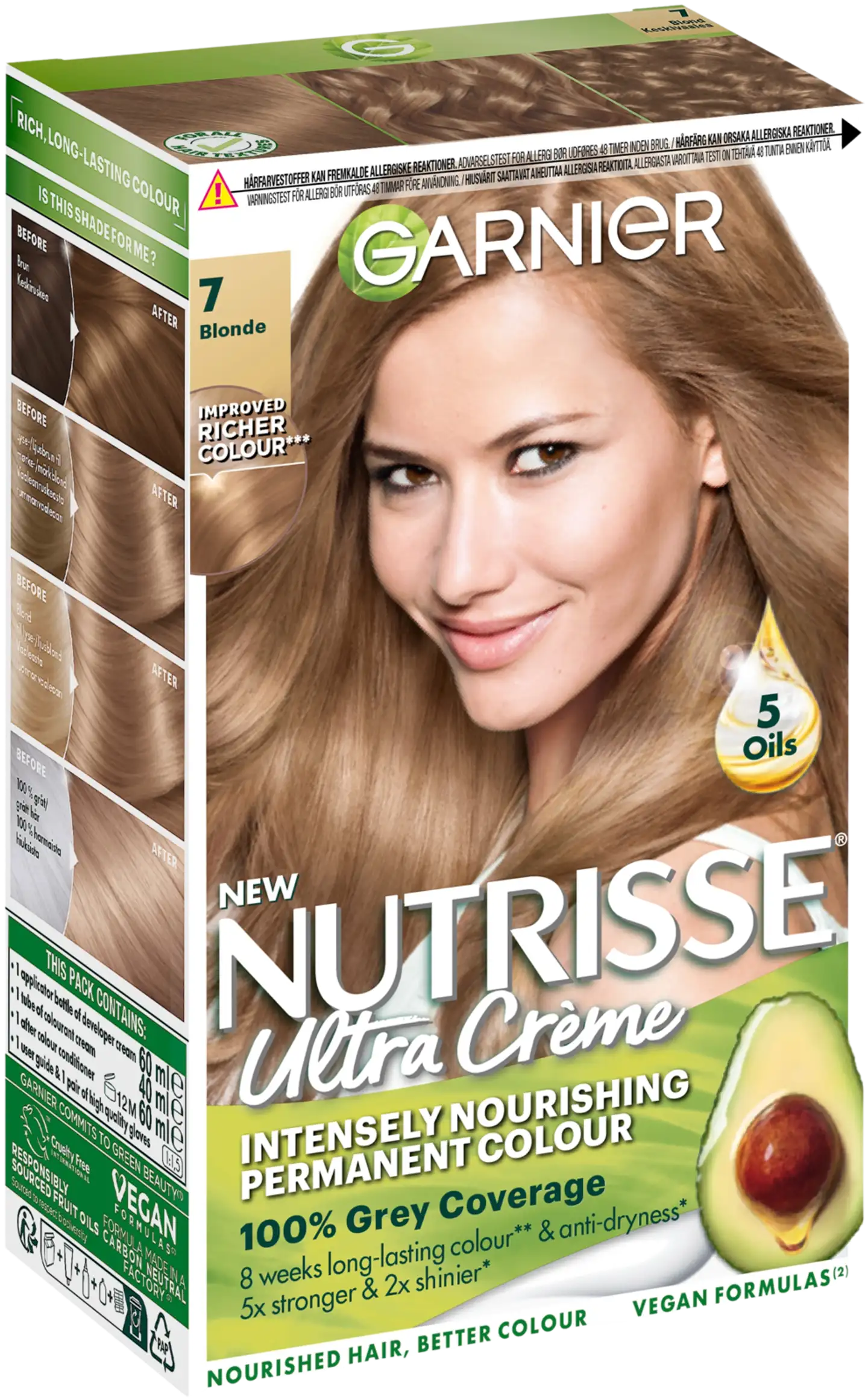 Garnier Nutrisse Ultra Creme 7.0 Blonde Keskivaalea kestoväri 1kpl - 1