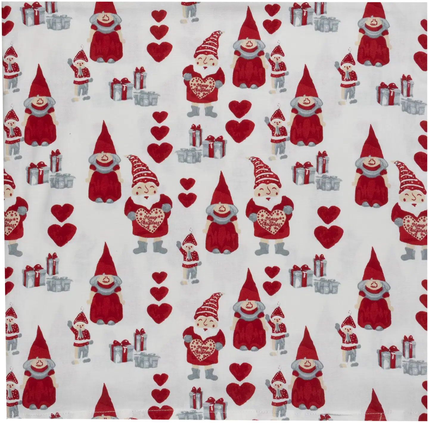 House sisustustyynynpäällinen Gnomes 50x50 cm punainen/harmaa/valkoinen - 2