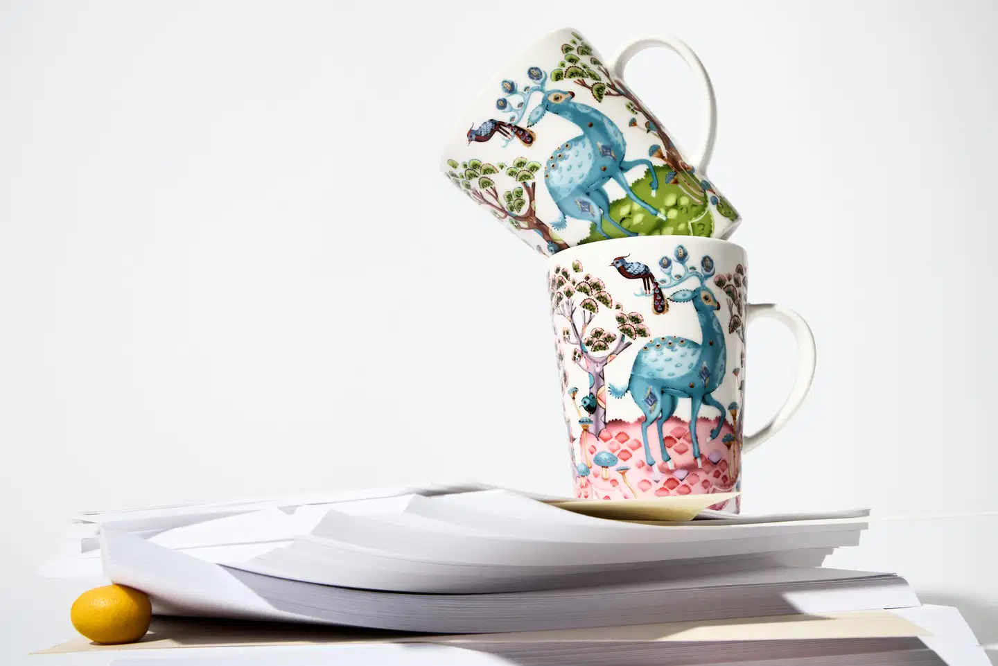 Iittala Satumetsä keväänvihreä-taivaansininen 0,4L muki - 2