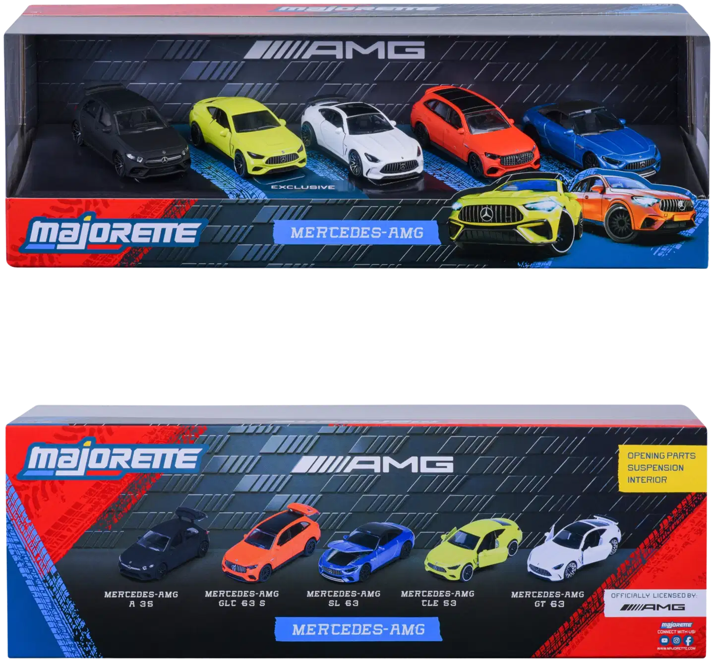 Majorette - Mercedes-AMG 5 auton lahjapakkaus, 1:64, 7,5 cm, die-cast - 4