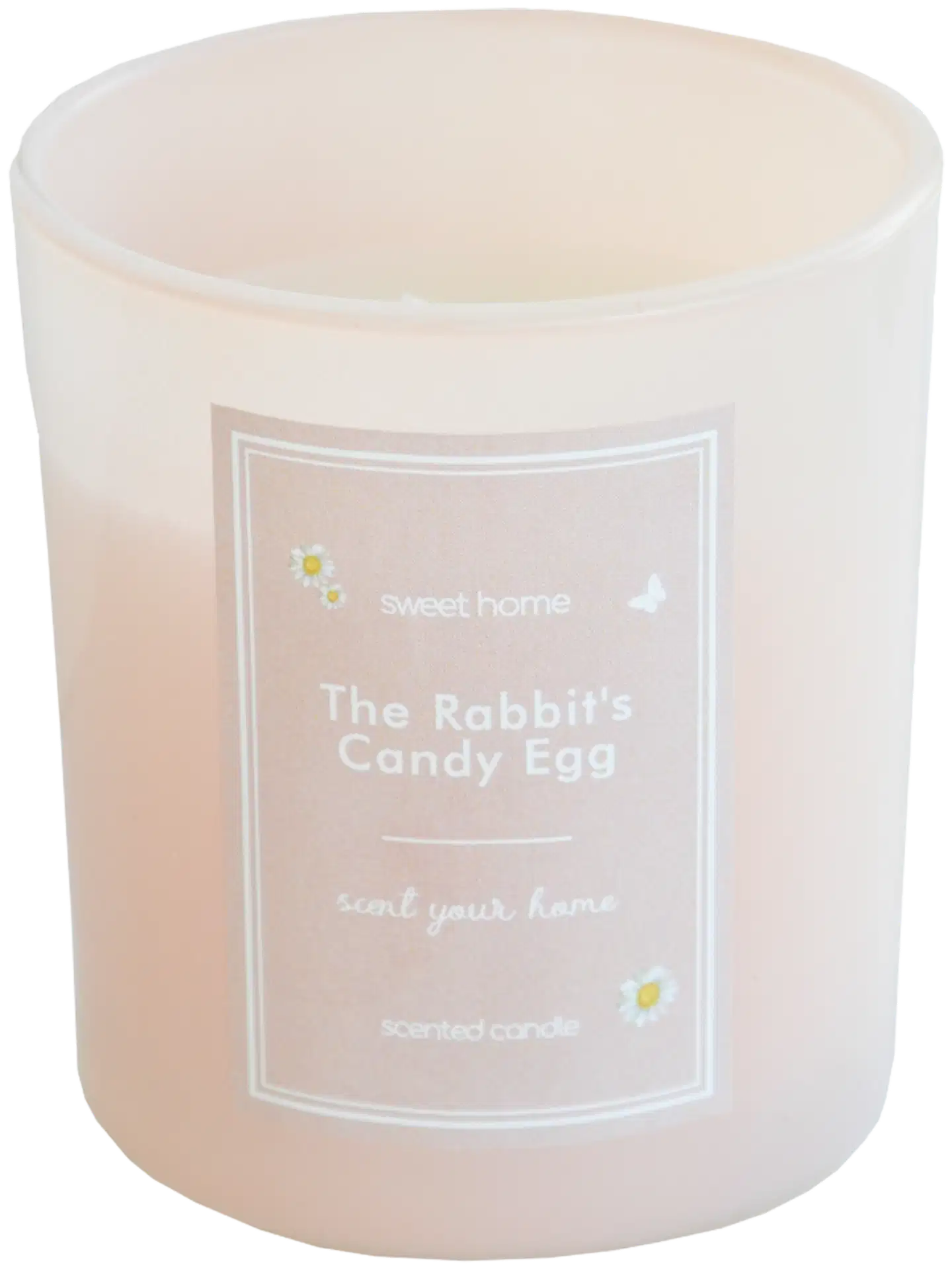 Lasikynttilä 7,5x8 cm paketissa vaaleanpunainen, tuoksu The Rabbit Candy Egg - 2