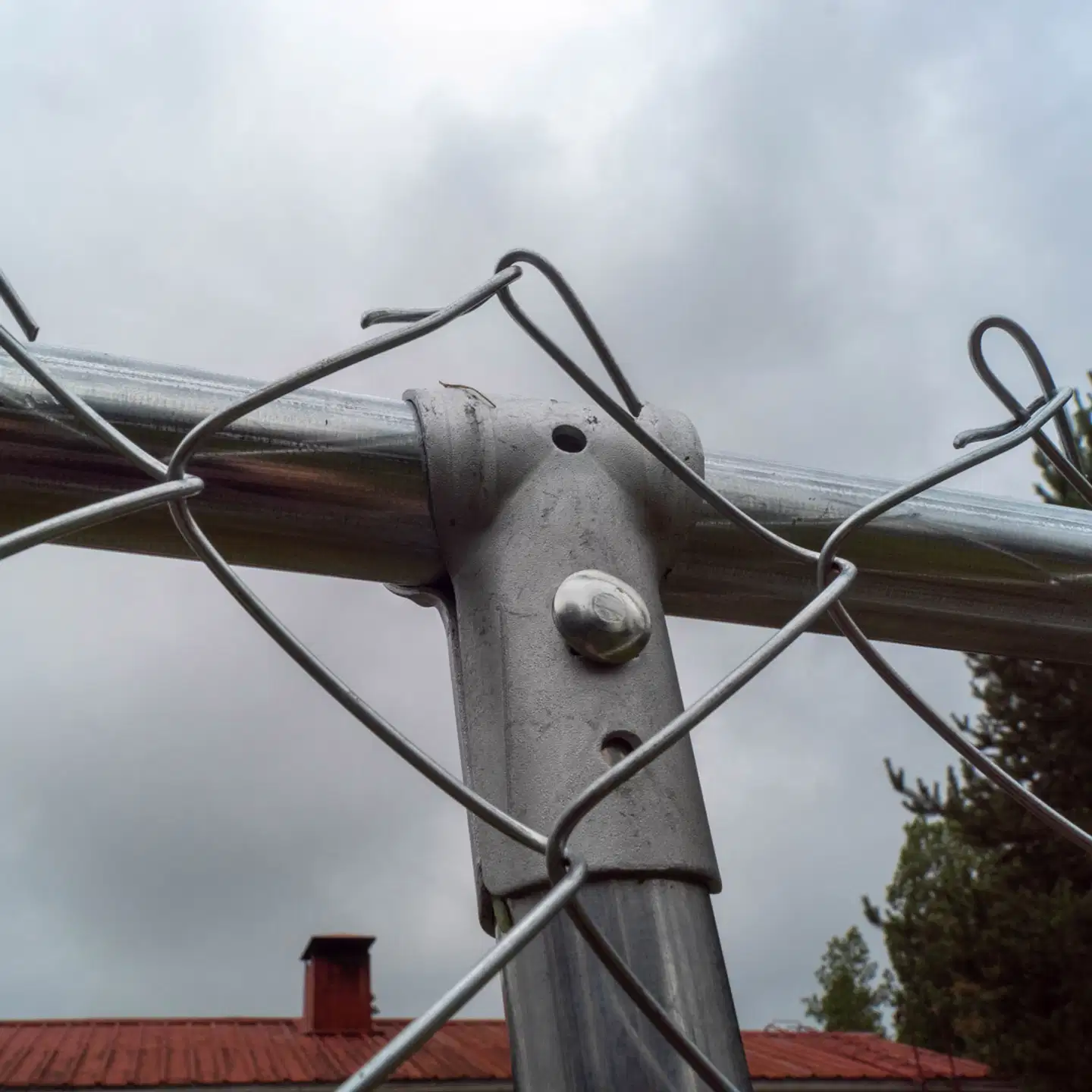 Trekker koira-aitaus katoksella 3x1,5 m harmaa - 3