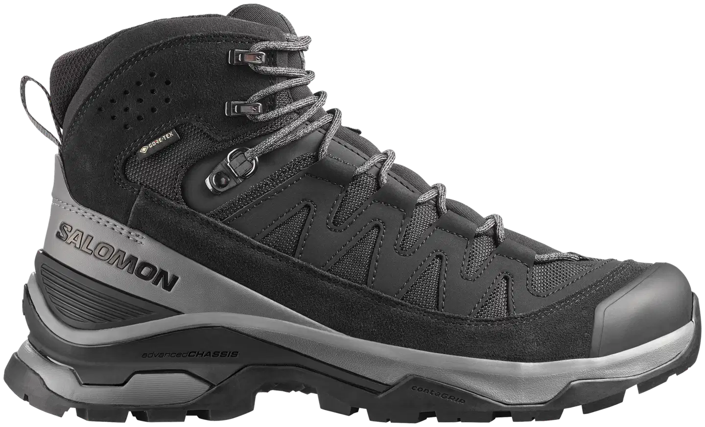 Salomon miesten Mid-vartinen vaelluskenkä Quest Echo Gore-Tex - Blk/Castle/Blk - 1