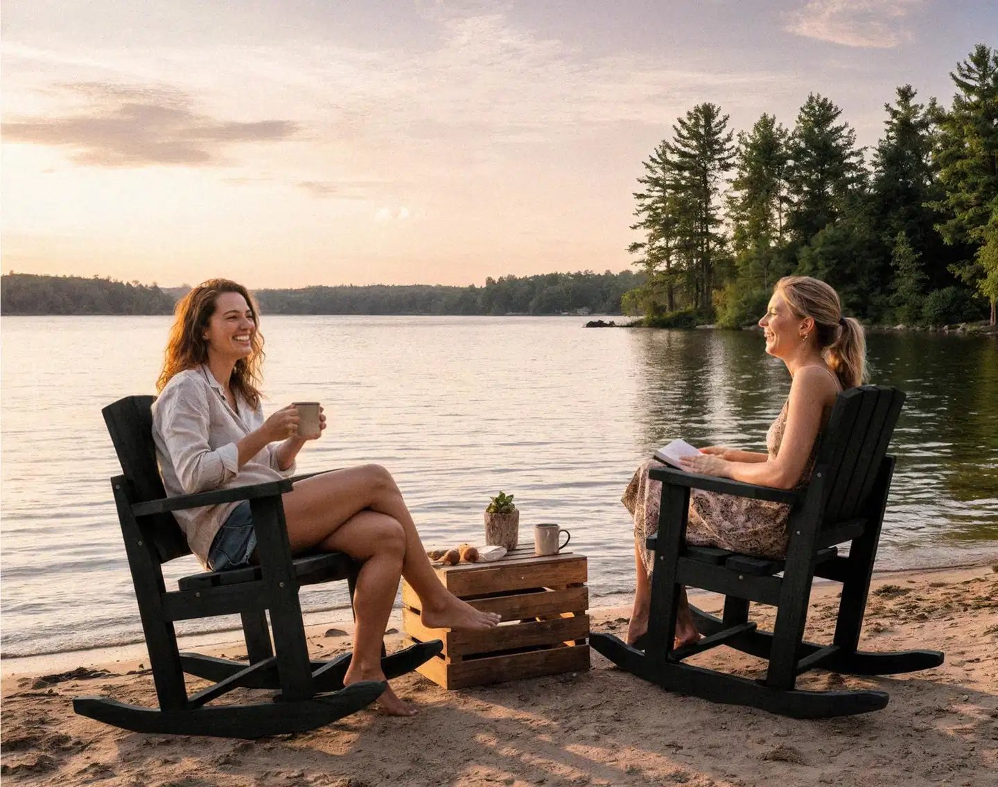 Miljöörakennus Jämäkkä keinutuoli, grafiitin harmaa 89x117x63cm - 5