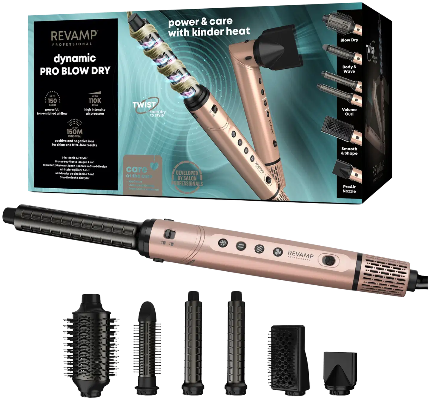 Revamp Dynamic Radiance Pro Blow Dry 7in1 Ionic multistyler hiustenmuotoilija (DR-2850GD-EU) - 1