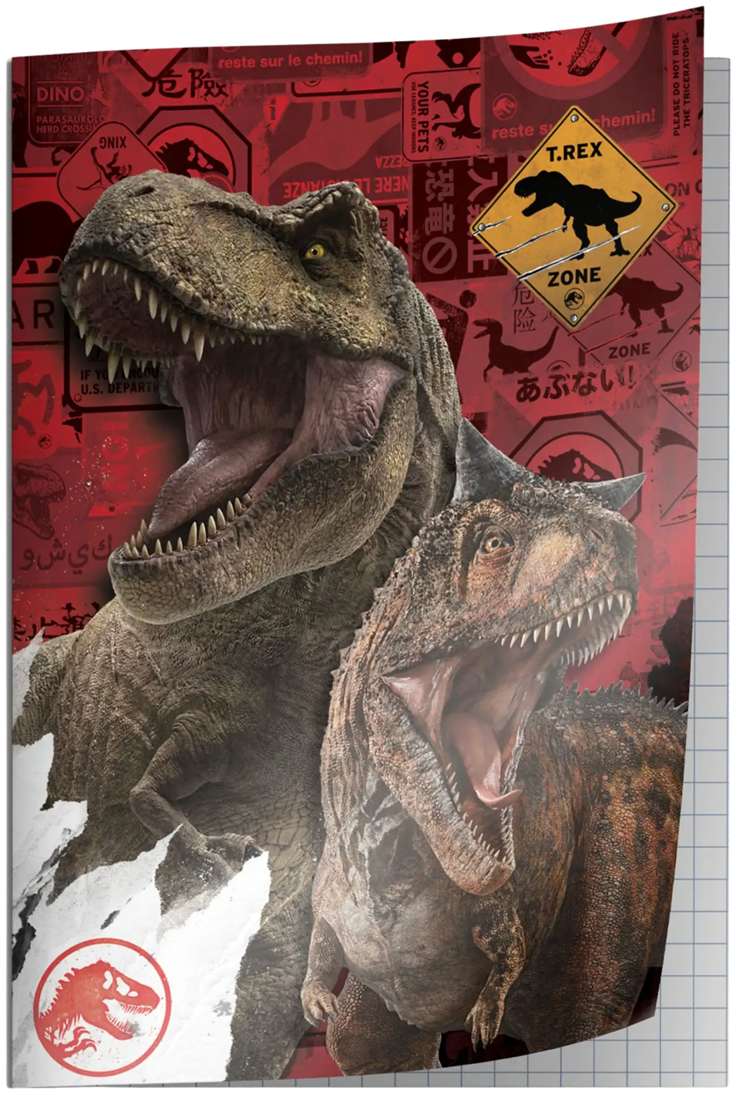 Jurassic World A5 nidottu vihko, 60 sivua 7 x 7 mm ruuduilla