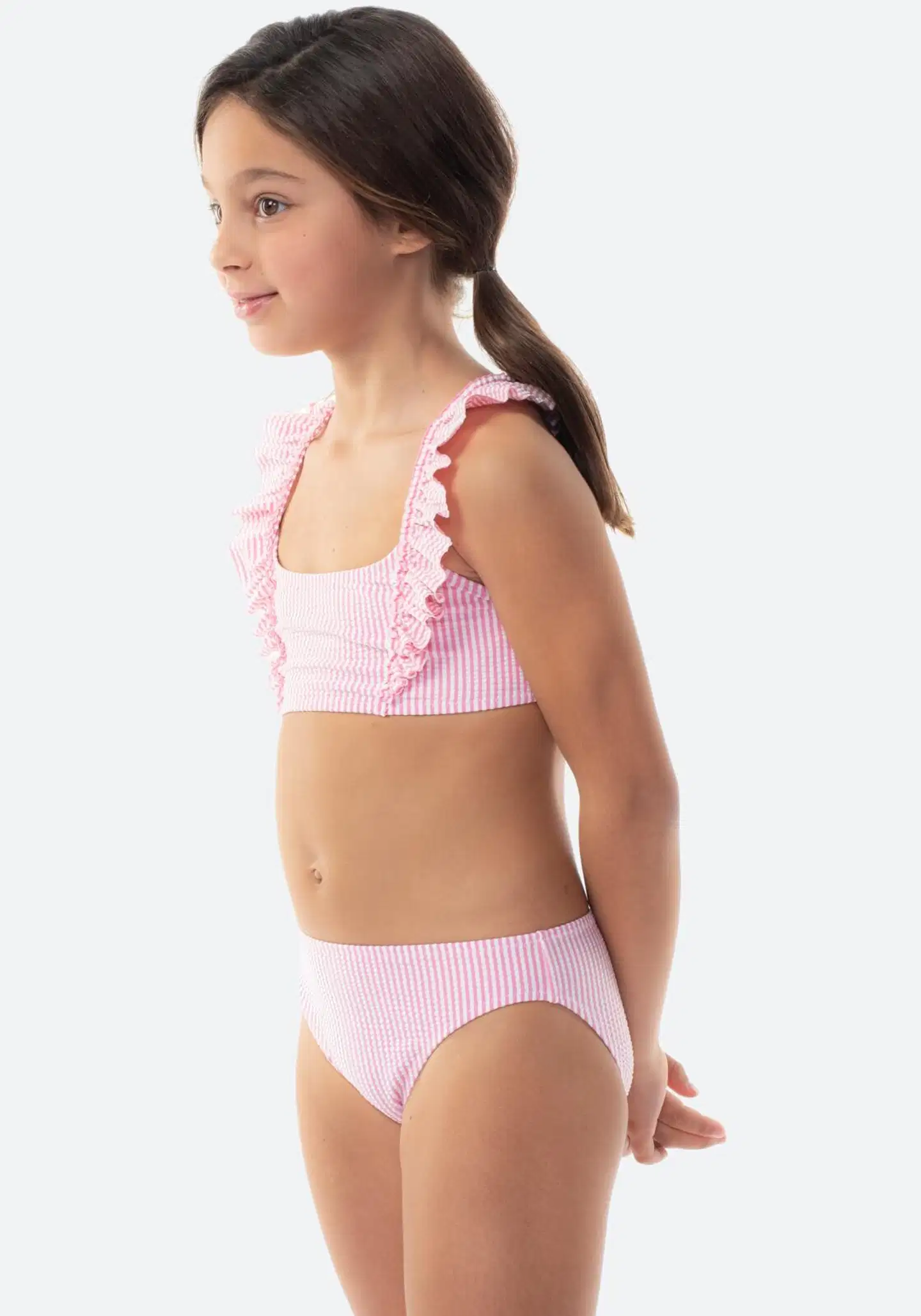 TEX lasten bikinit pinkkiraita I276826 - WHITE 4 - 1