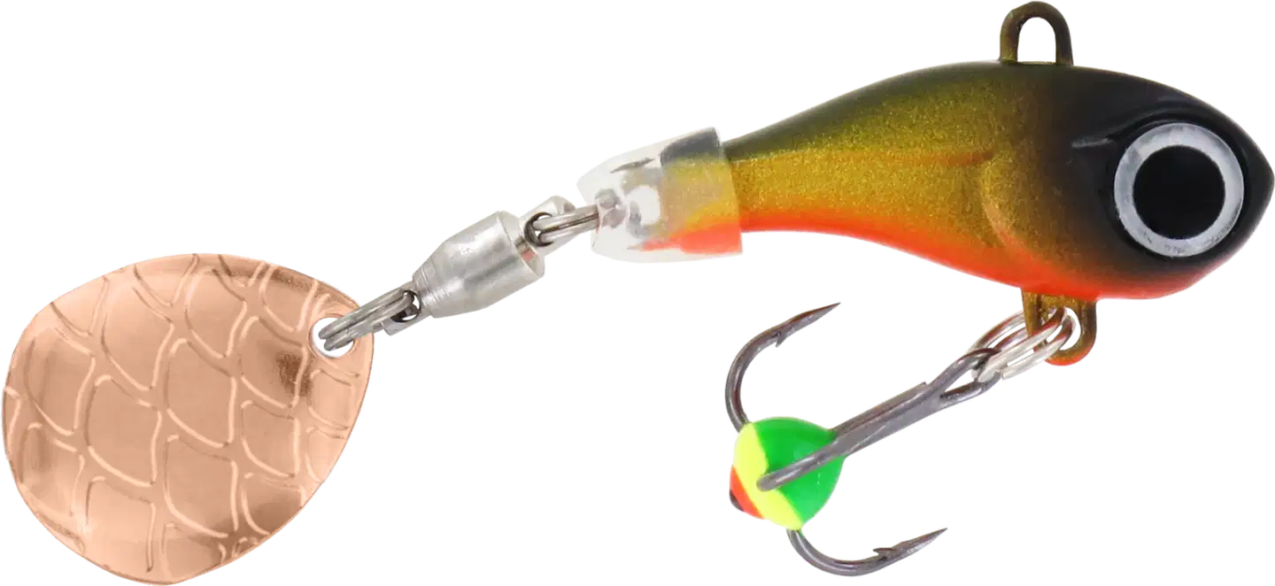 Kuusamon Uistin Painolippauistin Viikari 10g Oliivi UV - Ahven UV