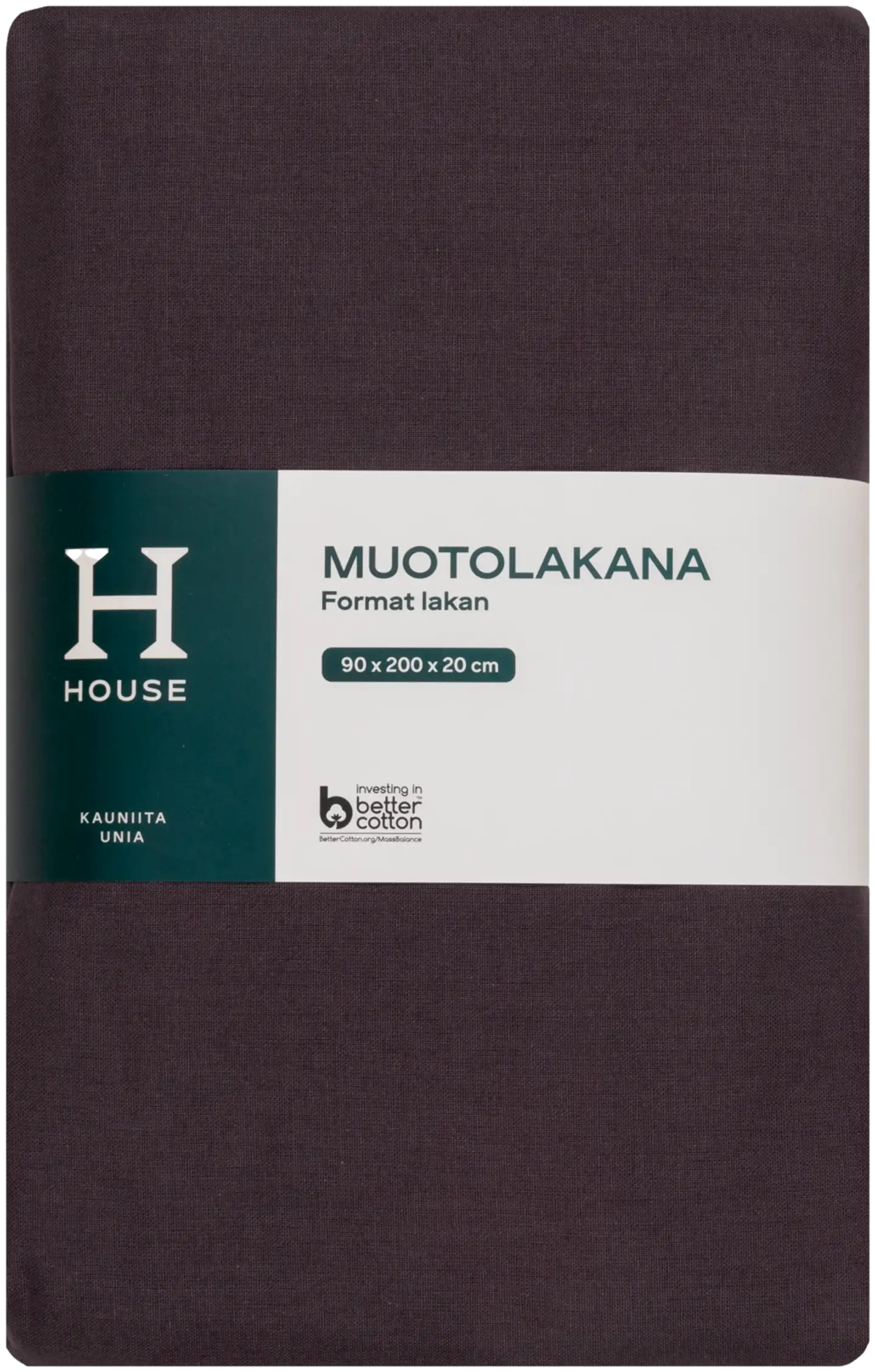 House muotolakana 90 x 200 x 20 cm tumman harmaa