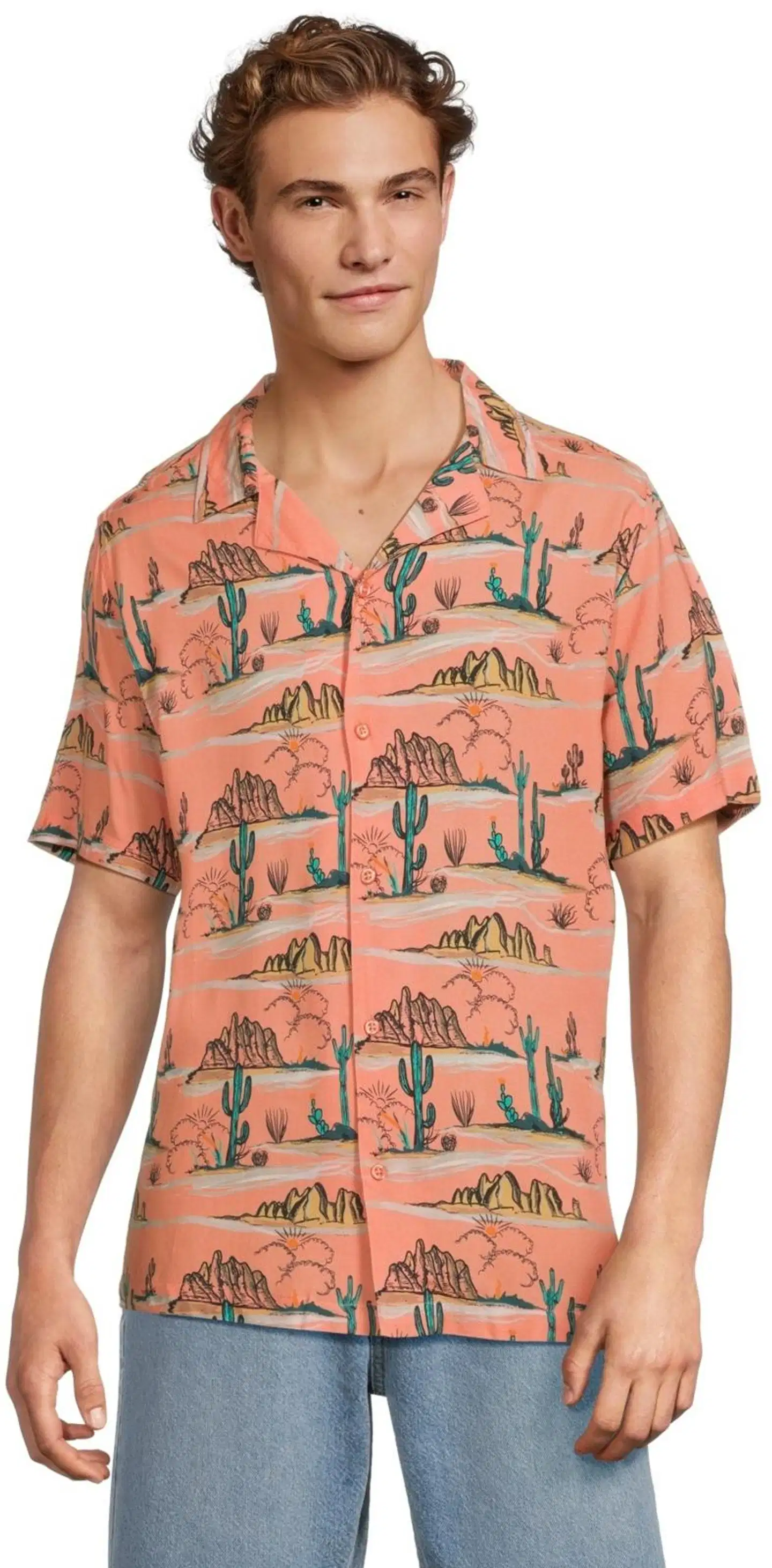 WKLY. miesten Hawaii-paita Desert Cowboy 194W152611 - Dusty orange - 1