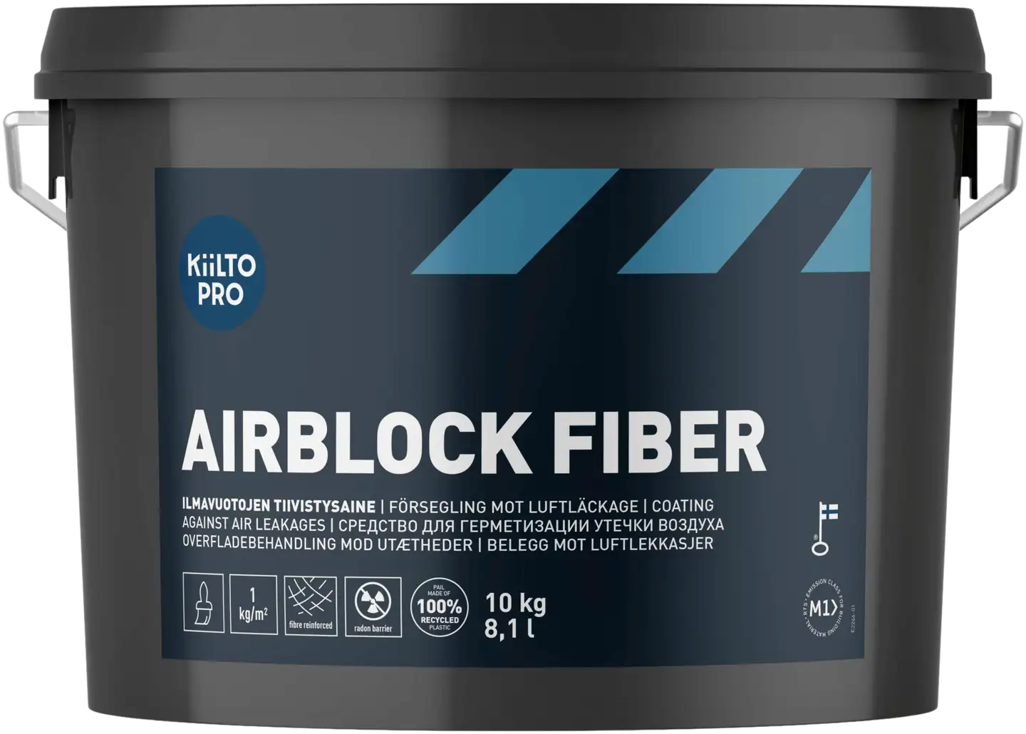 Kiilto Pro Airblock Fiber ilmavuotojen tiivistysaine 10 kg/8,1 l