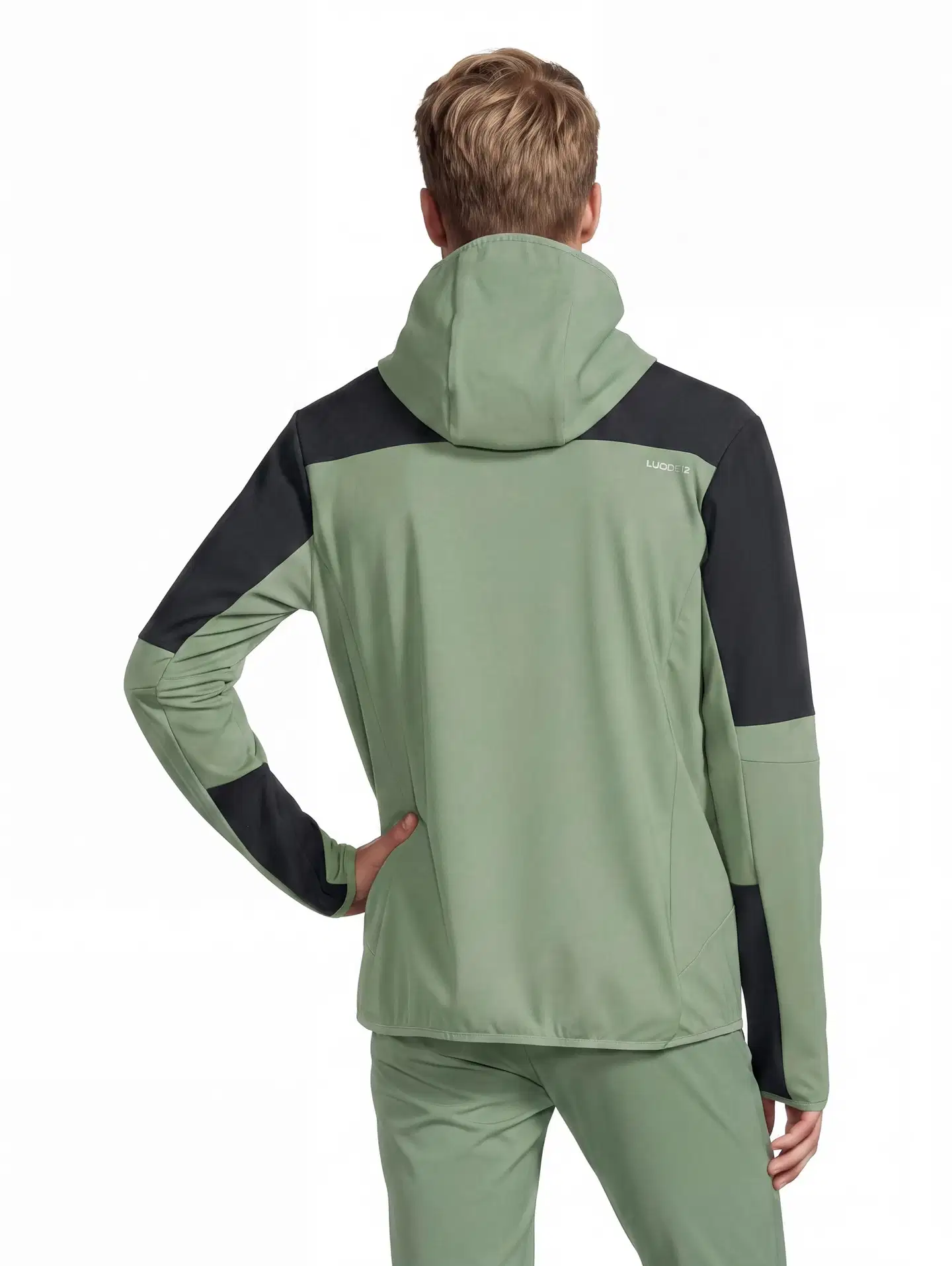 Luode12 miesten retkeily- ja ulkoilutakki 204L112655 - oil green - 3