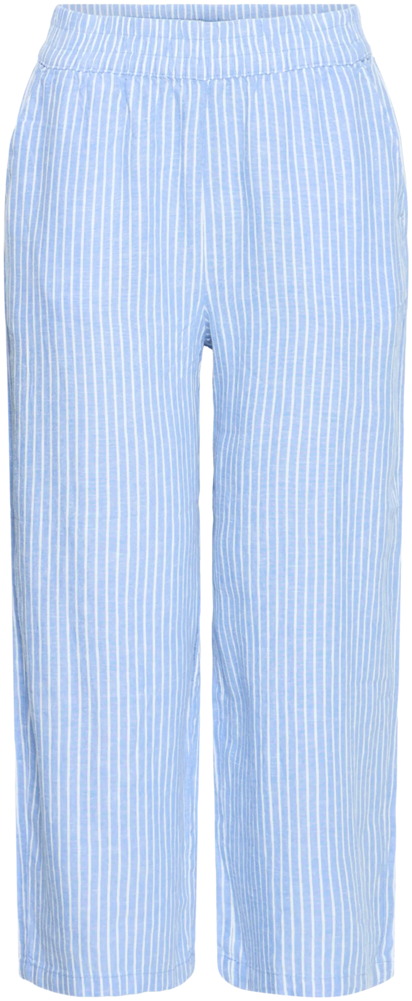 B.young naisten housut Byfalakka crop - DELLA ROBBIA BLUE STRIPE - 1