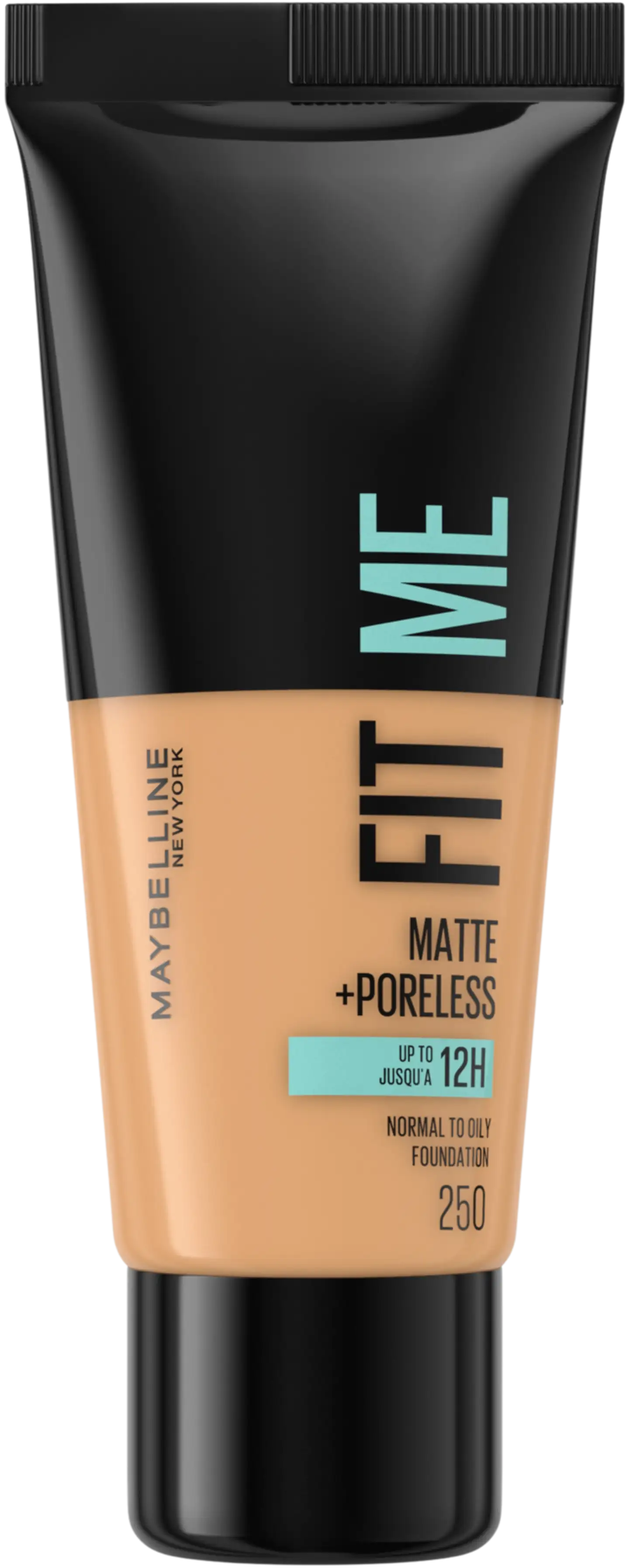 Maybelline New York Fit Me Matte+Poreless -meikkivoide 250 Sun Beige 30ml - 1