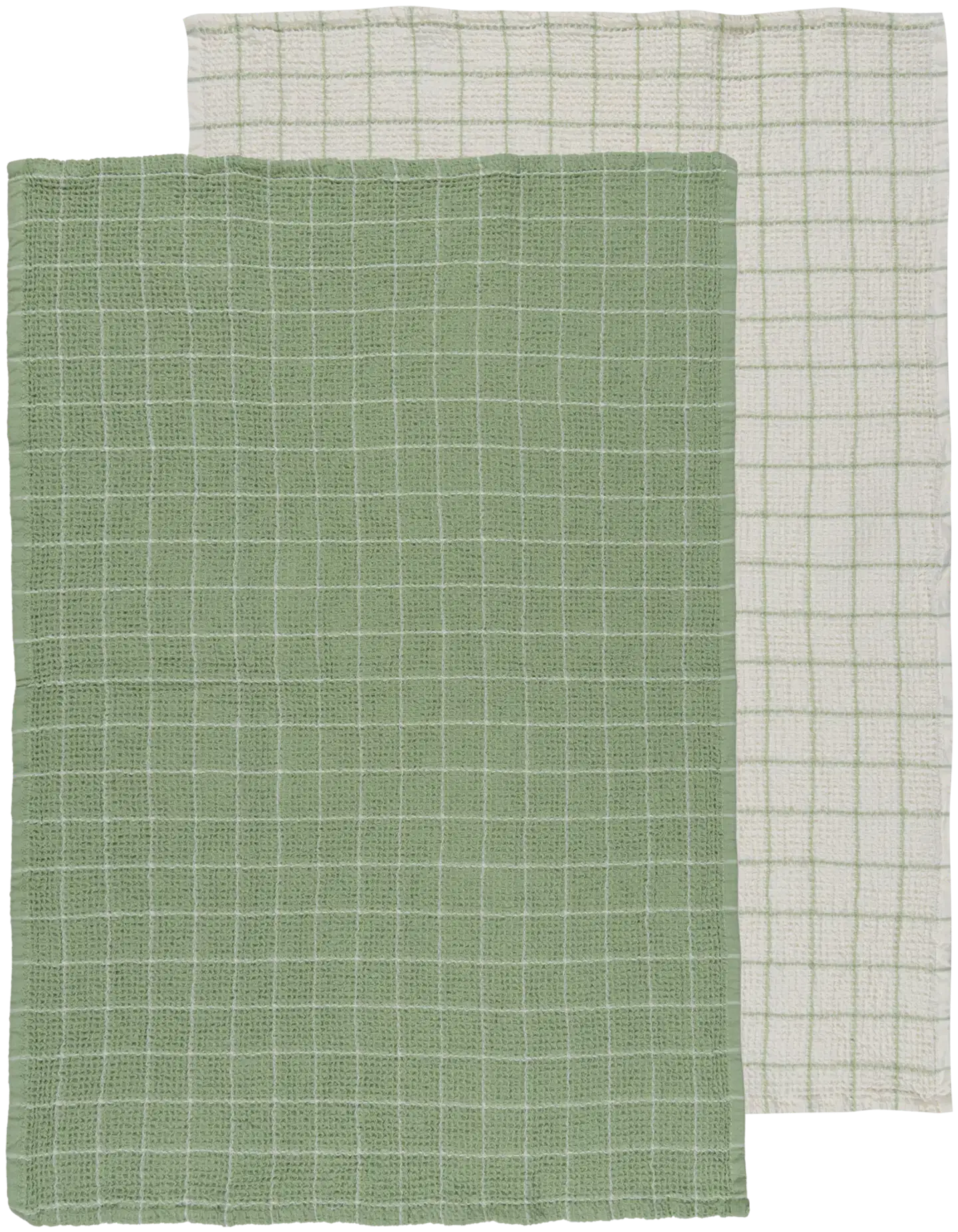 House keittiöpyyhe 50x70 cm vohveli-ruutu vihreä 2-pack - 1