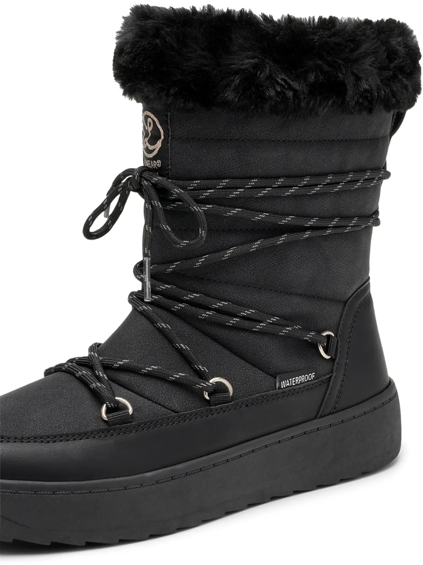 Linear lasten vedenpitävät talvikengät Bounty WP High - BLACK - 4