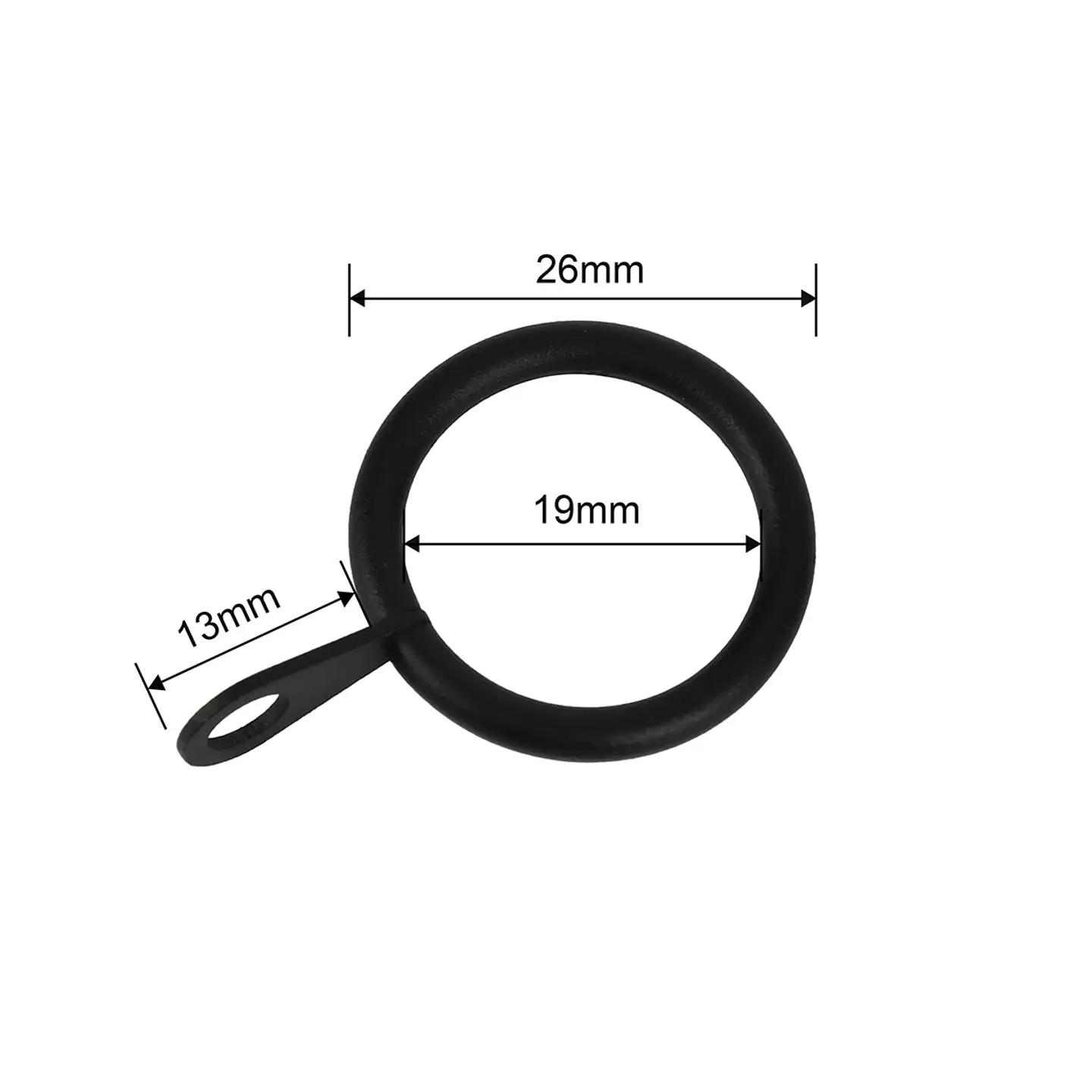 Ihanin Cafe-renkaat musta 19/26mm 10kpl - 4