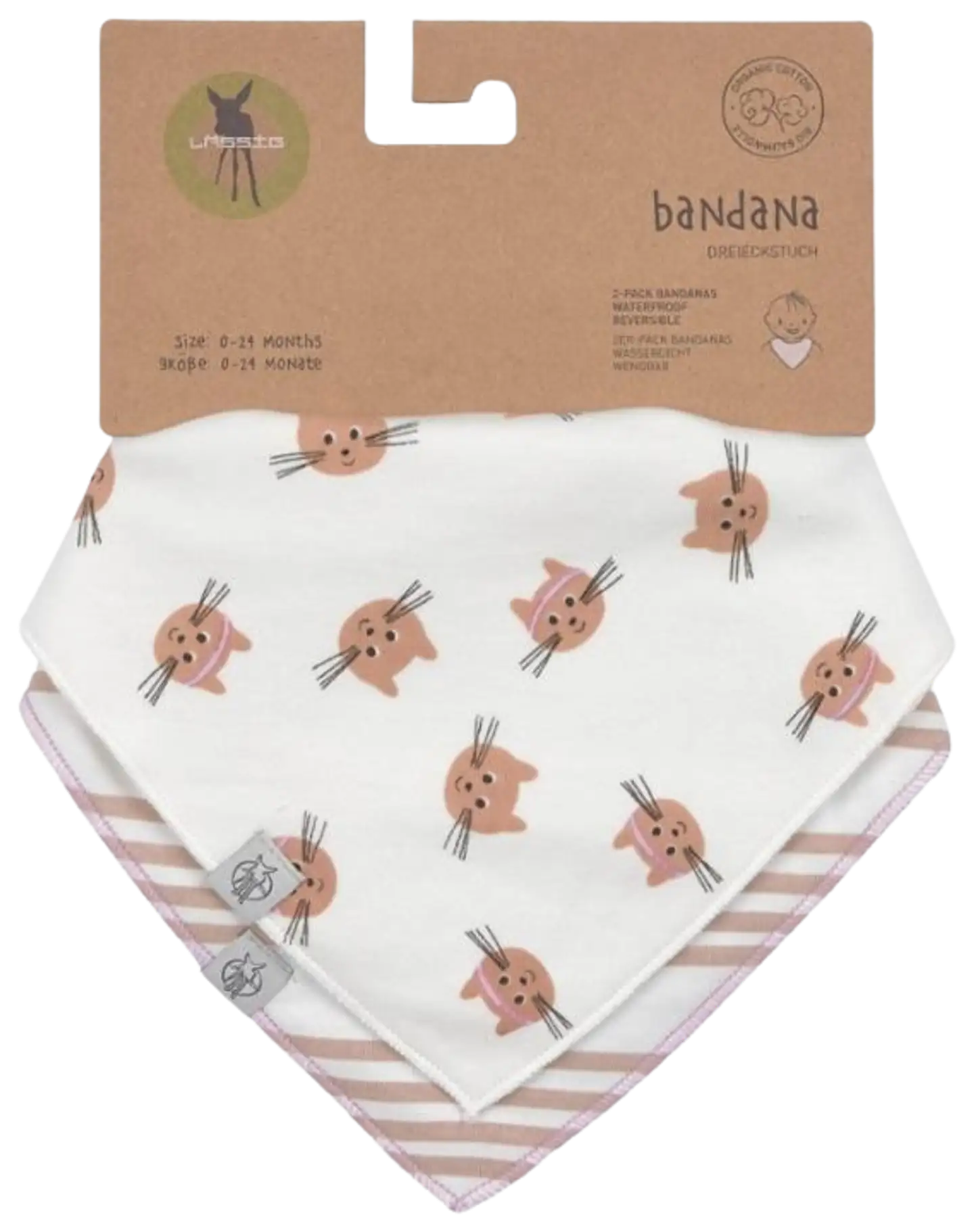 Lässig kuolalappu 2-pack Tiny Cat - 3