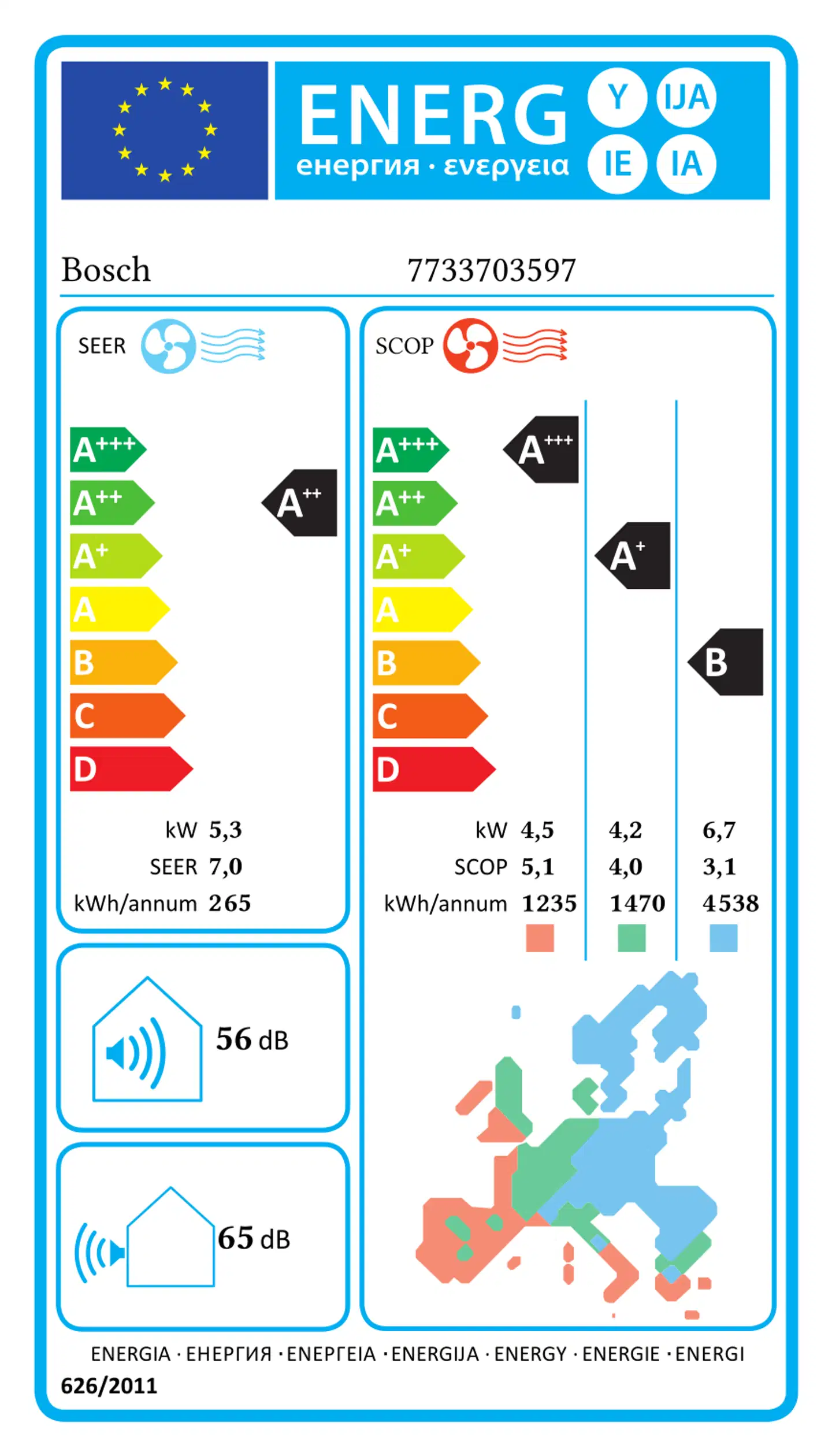 Bosch Climate 3200 w 53e viilentävä ilmalämpöpumppu valkoinen asennettuna - 6