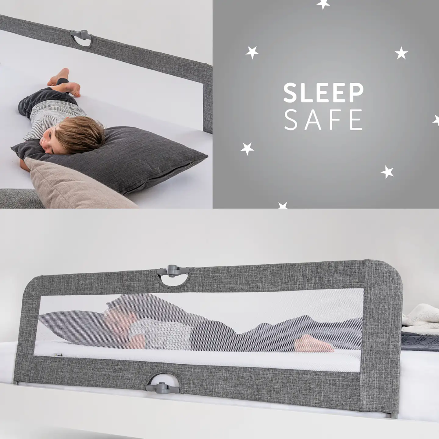 Hauck turvalaita lasten sängylle Sleep N Safe harmaa - 11