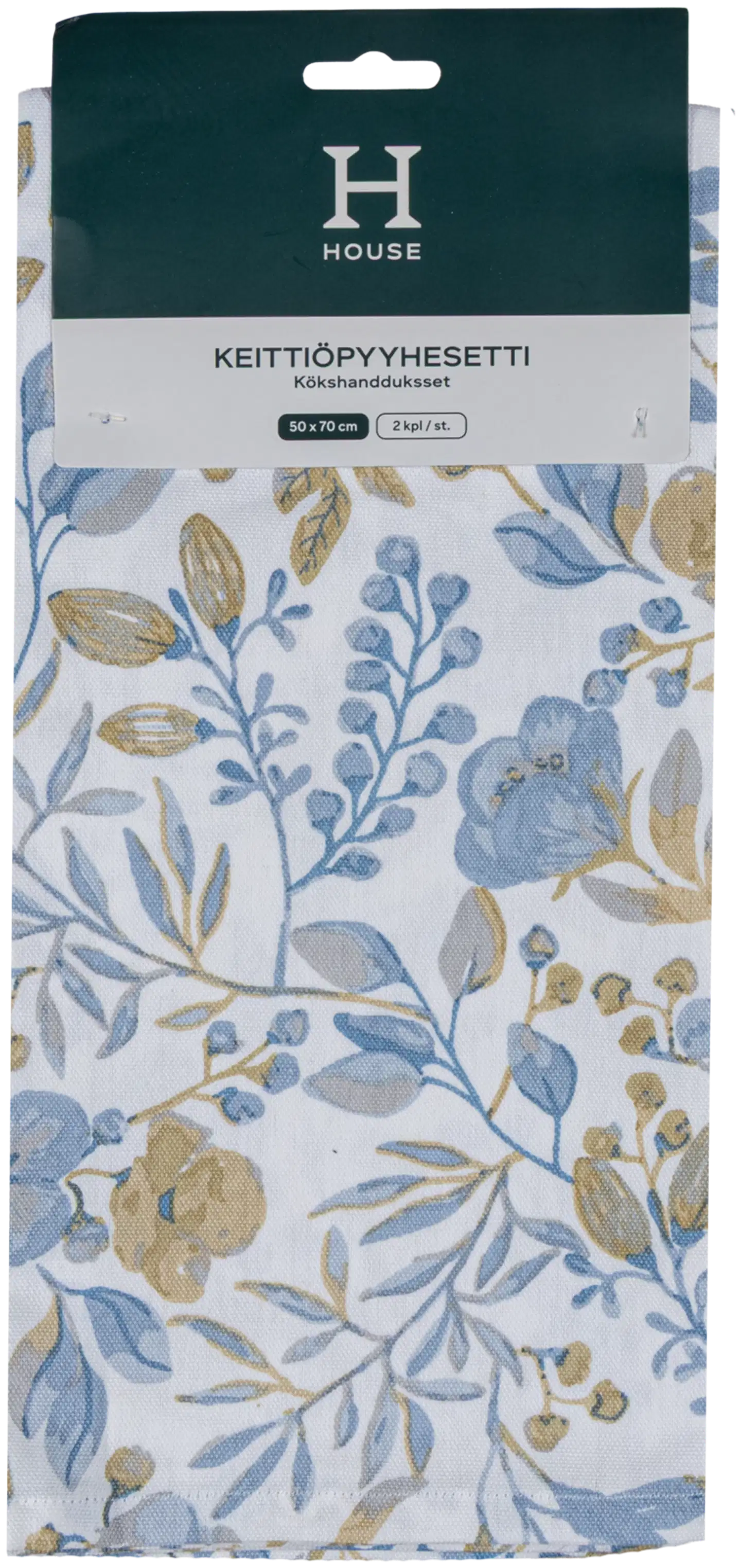 House keittiöpyyhkeet Florals 50x70 cm vaaleansininen 2 kpl - 4