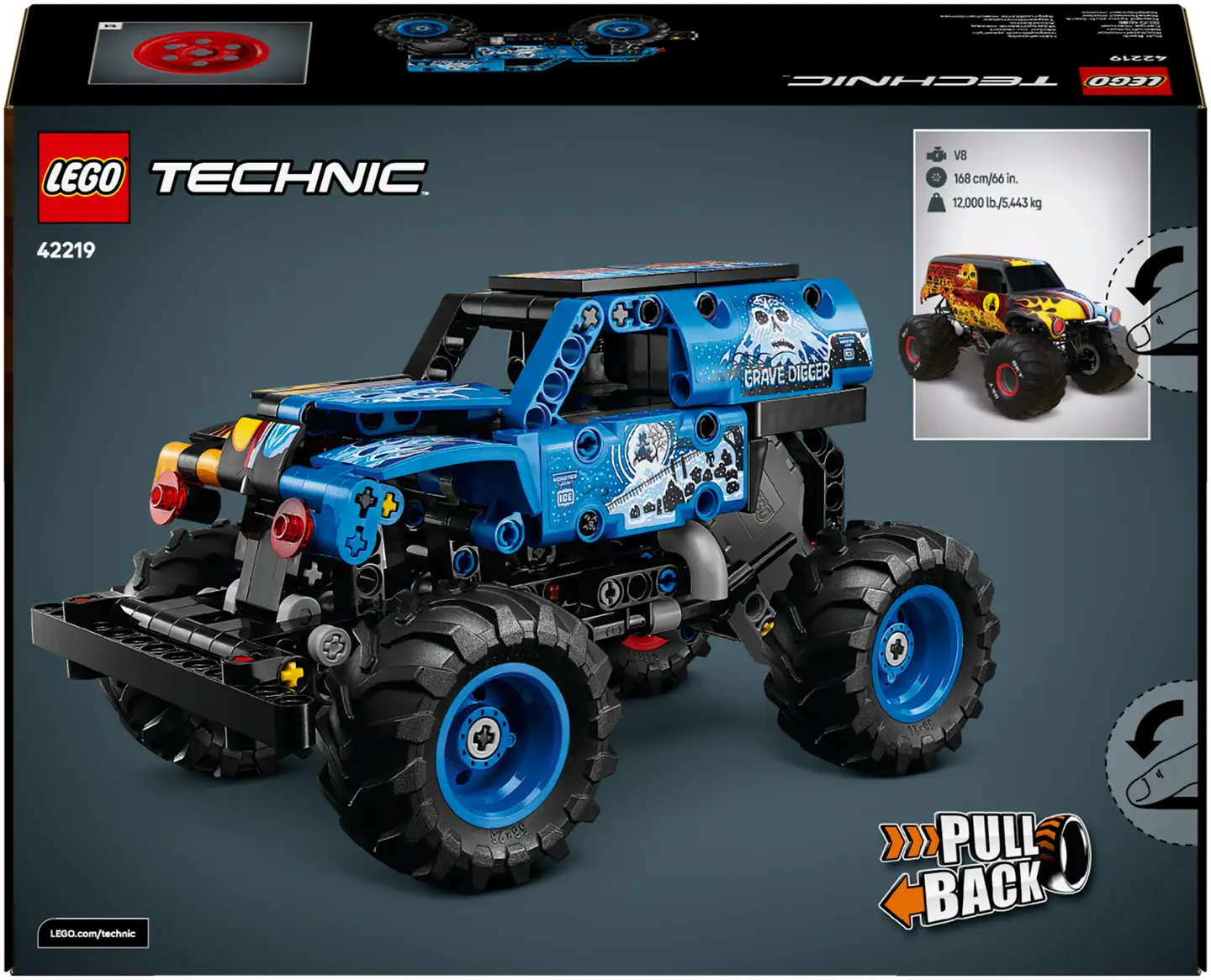LEGO® Technic 42219 Monster Jam™ Grave Digger™ tuli ja jää - 5