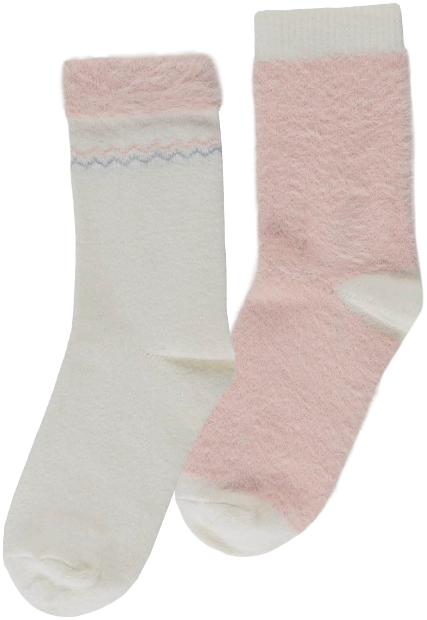 House naisten pehmeät sukat 214H322626 2-pack - Off white/pink - 1