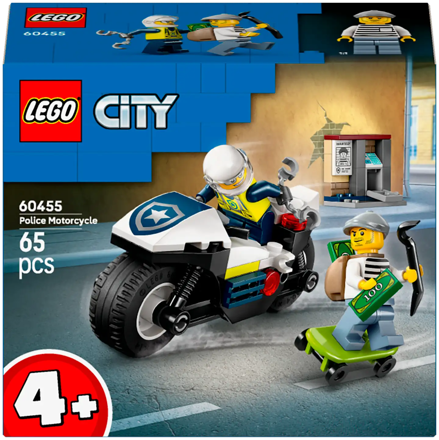 LEGO® City Police 60455 Takaa-ajo poliisimoottoripyörällä - 2