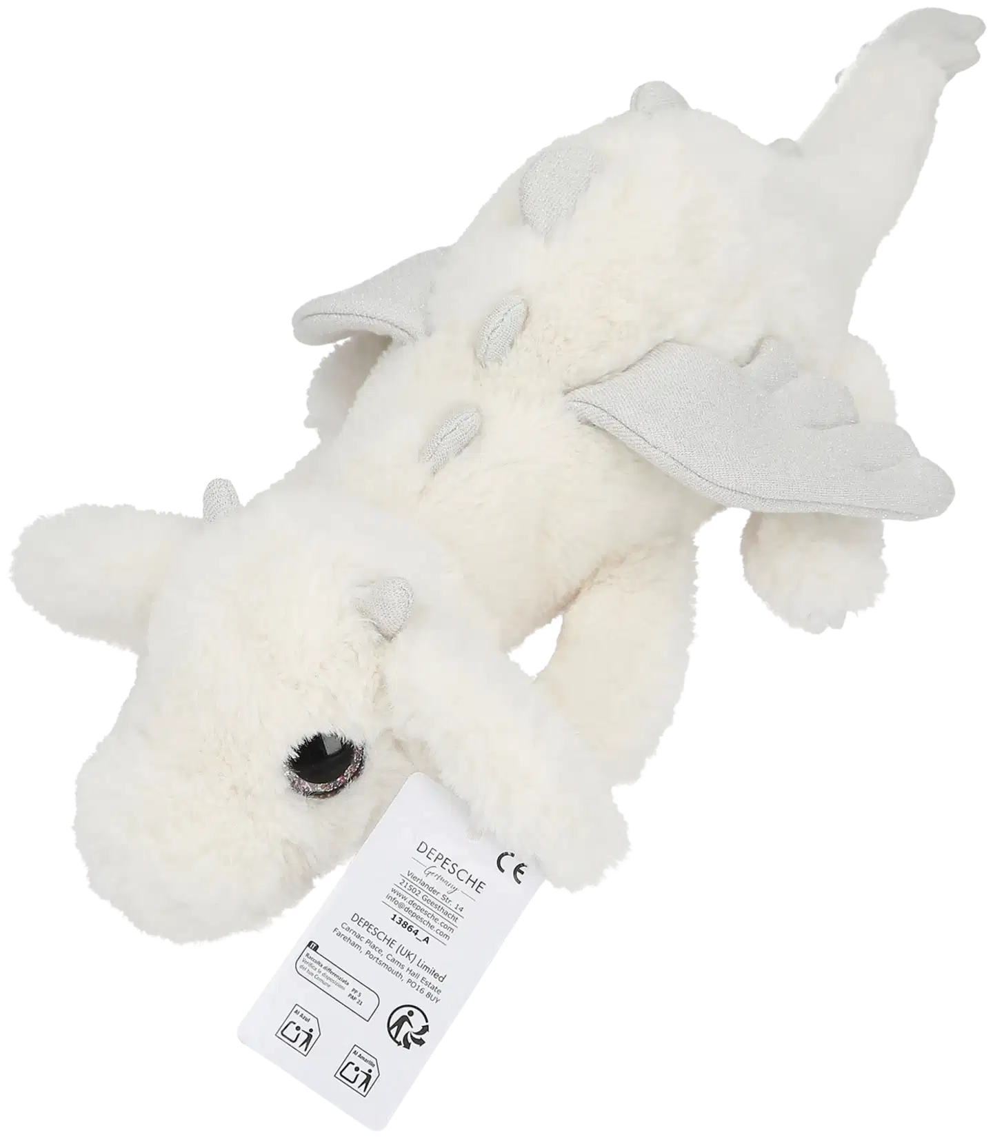SNUKIS pehmolohikäärme, valkoinen - 5
