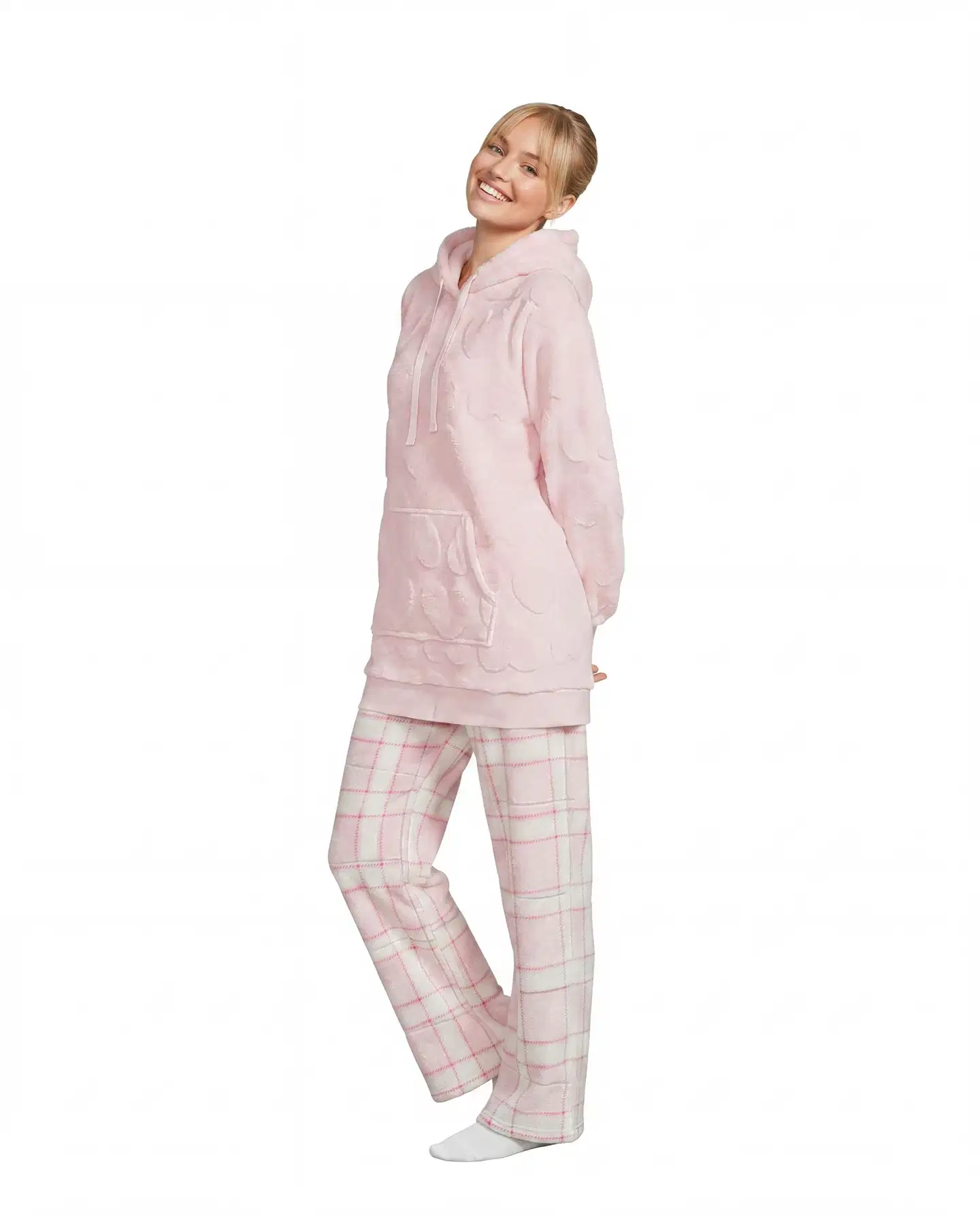 Actuelle naisten fleecetunika 212A382637 - Pink-a-boo - 4