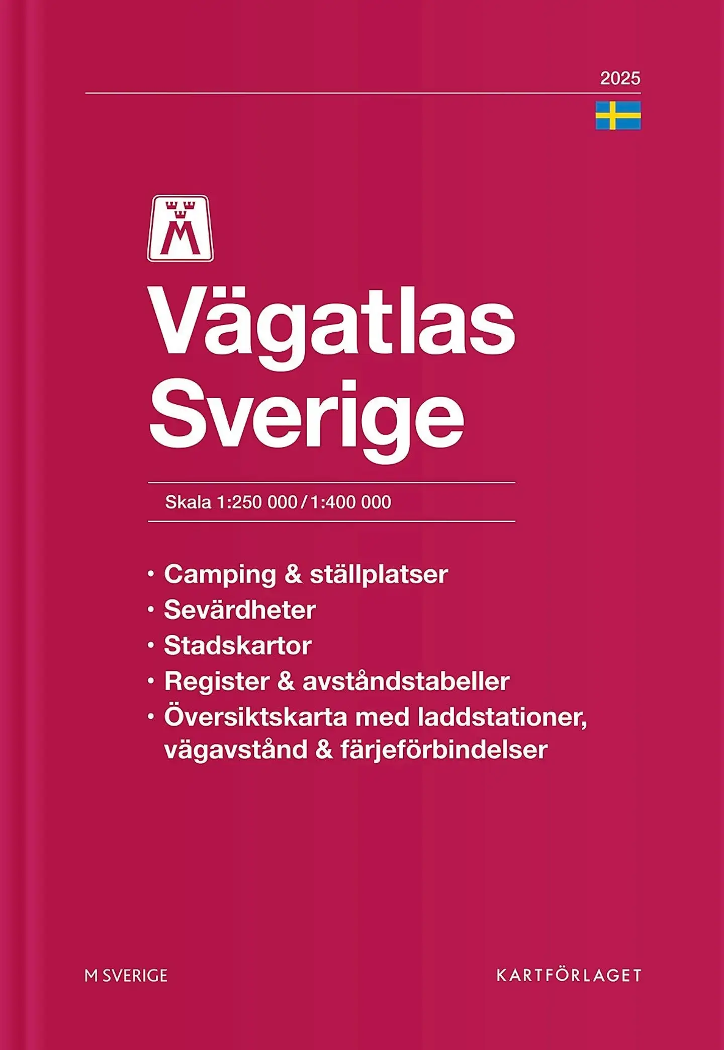 M Vägatlas Sverige 2025 - Ruotsi tiekartasto