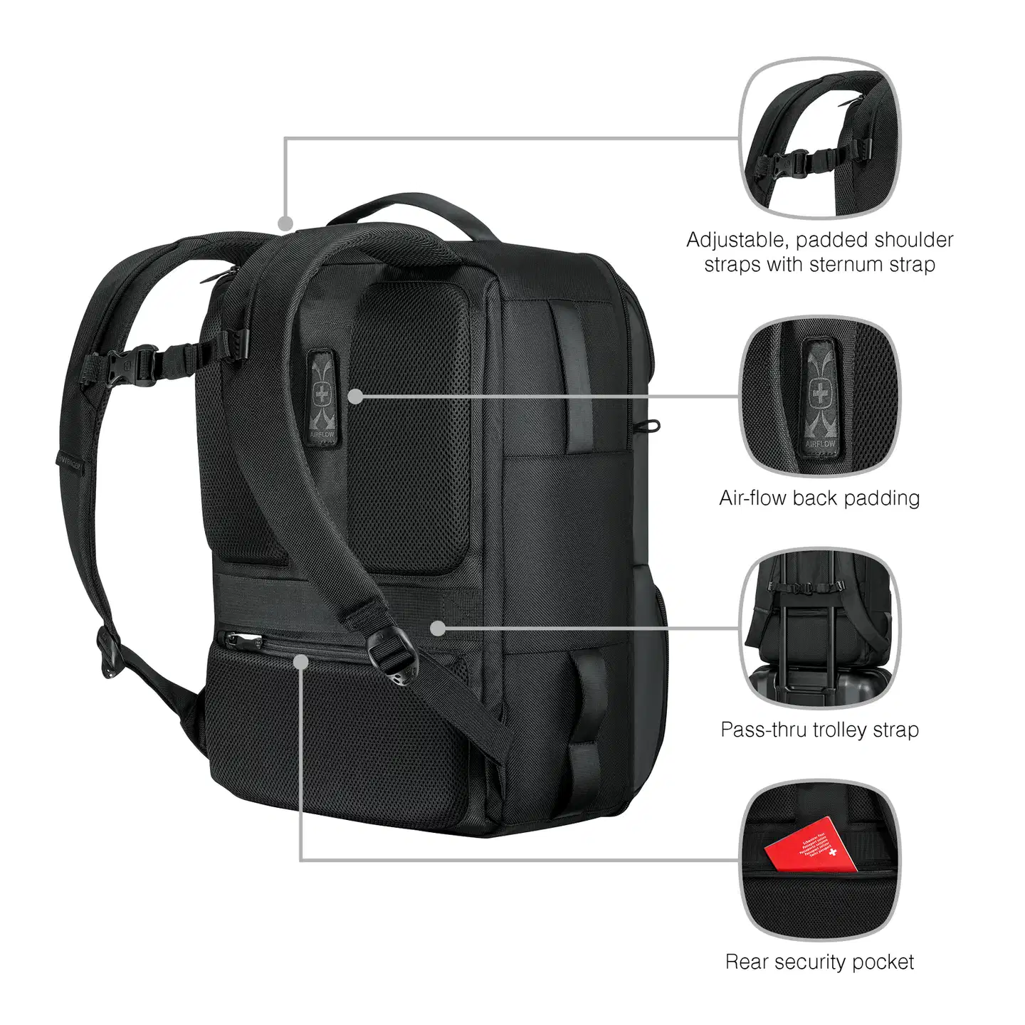 Wenger UrbanOne Travel-matkailureppu 15,6" tietokoneelle - 11