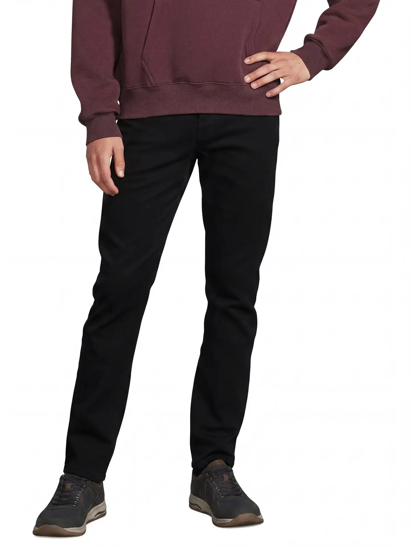 House miesten 5-tasku Dobby-housut 202H292601 - Black - 1