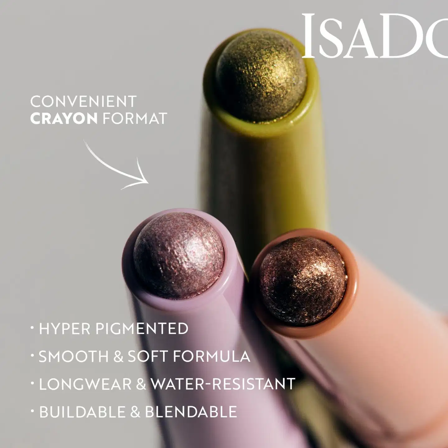 Isadora The Shimmer Eyeshadow Stick Longwear & Water-Resistant luomiväripuikko 43 Golden Glow 1,2 g - 41 Bronze Brown - 5