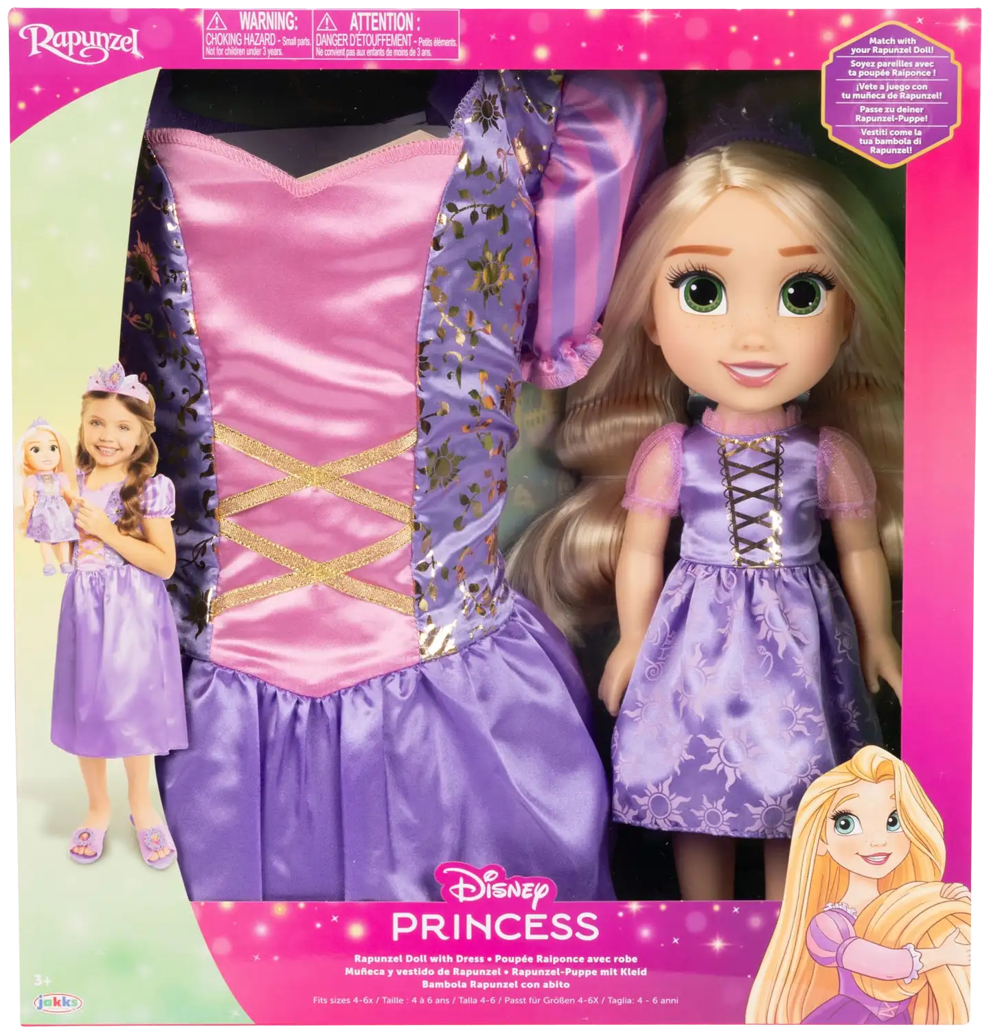 Disney Princess nukke ja mekko Rapunzel - 1