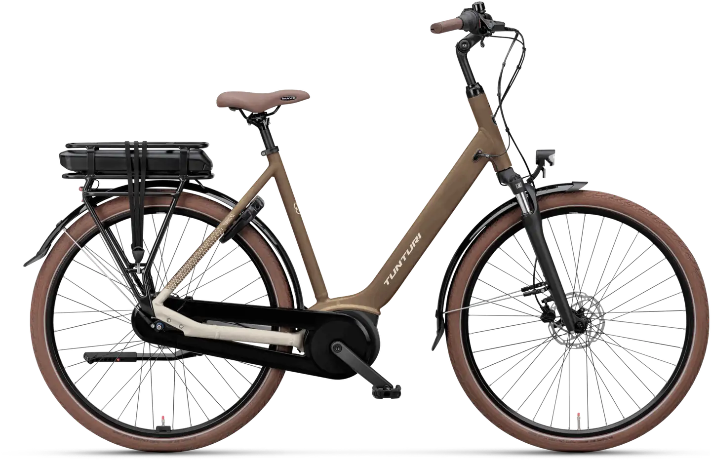 Tunturi Tornio E7 28" sähköpyörä 7-vaihdetta runko 51 cm pronssi-samppanja