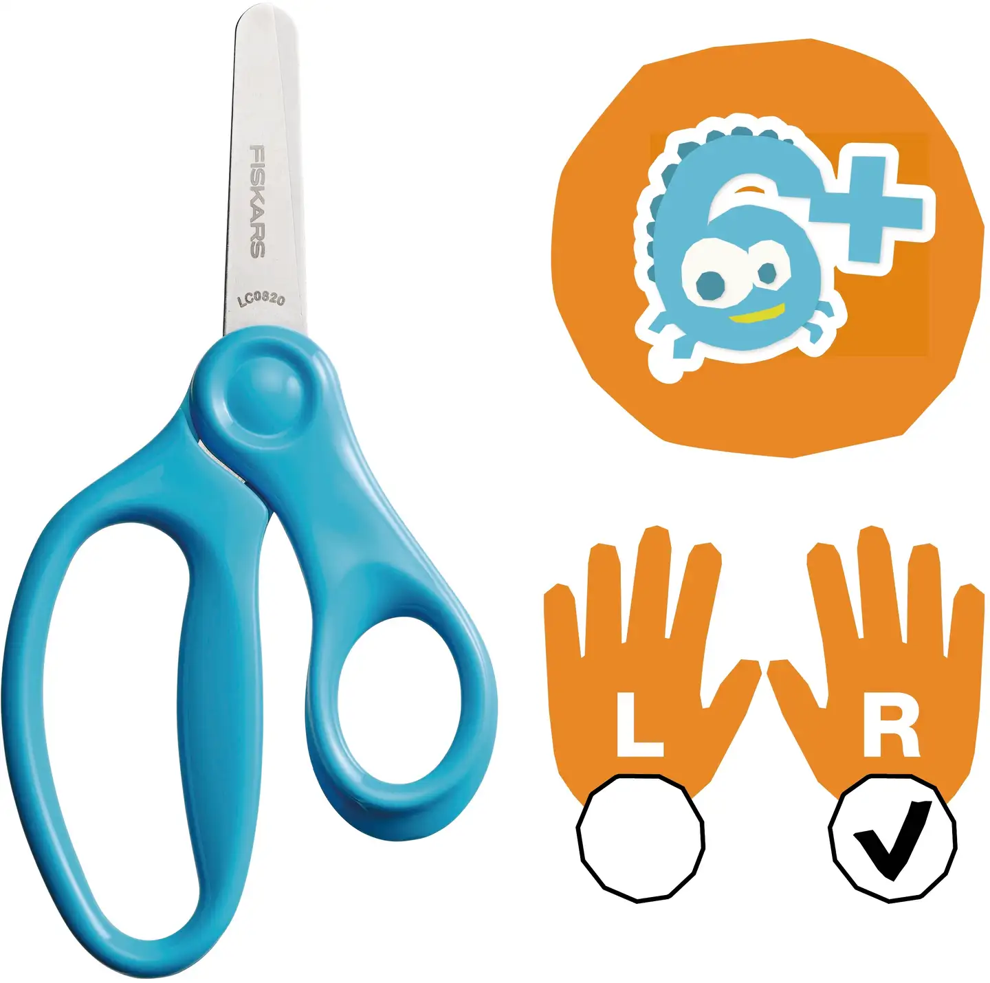 Fiskars Lasten sakset 13 cm & askartelukirja 6+ - 1
