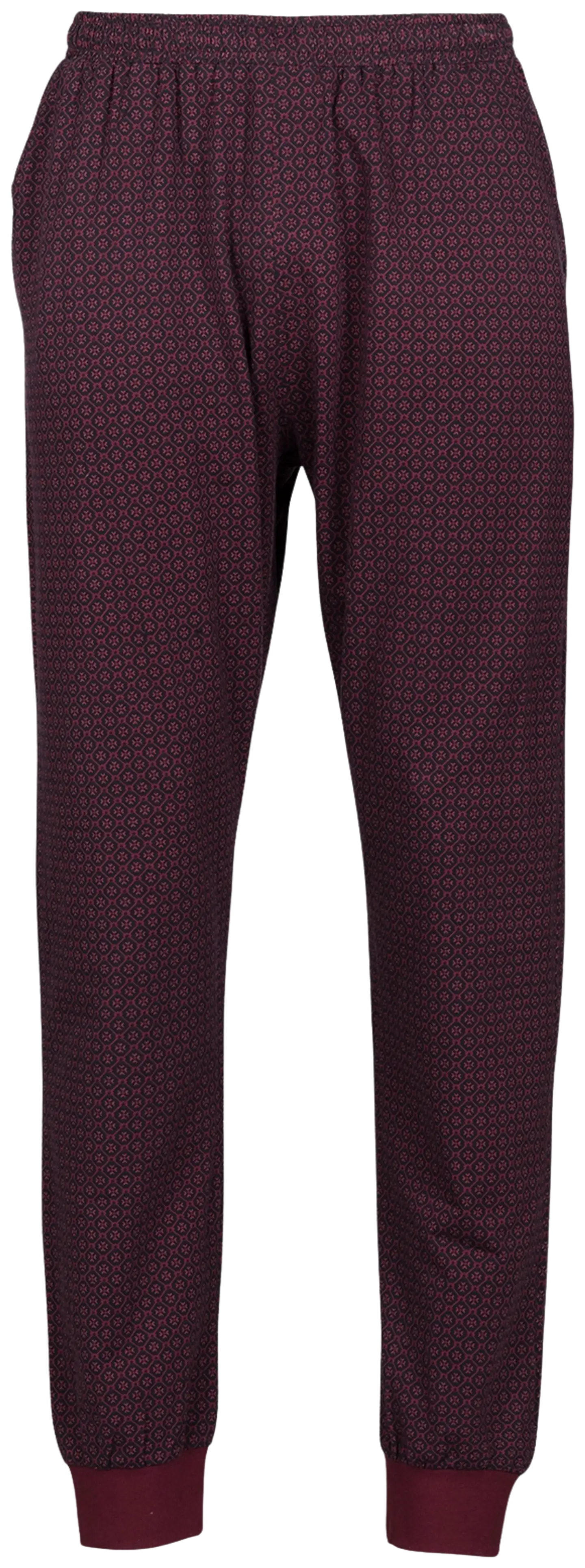 Black Horse miesten pyjama N057 - Red Wine Tile - 3