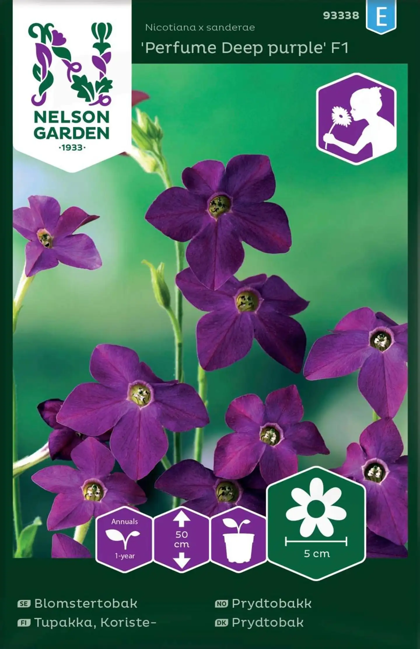 Nelson Garden Siemen Tupakka, Koriste-, Perfume Deep Purple