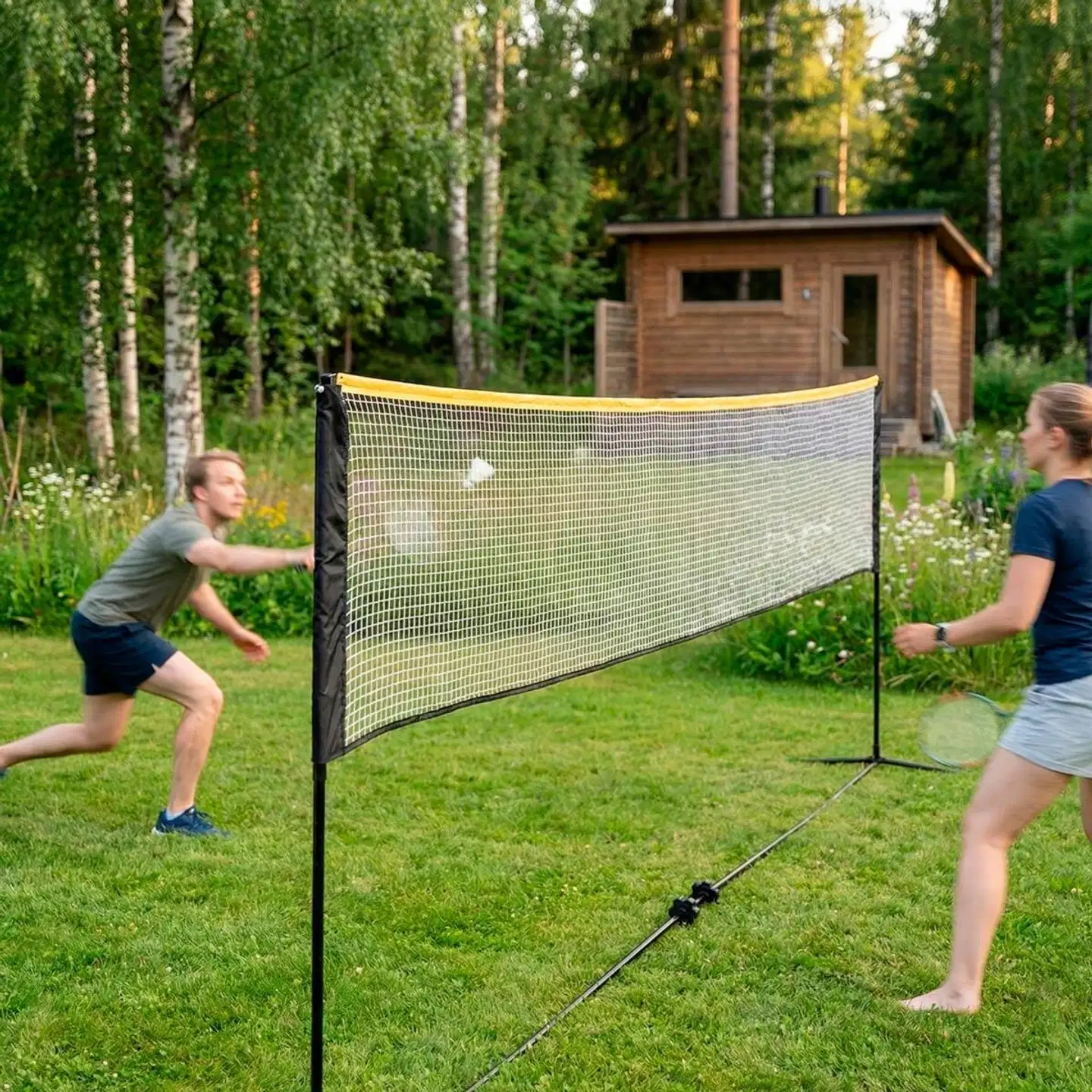 React sulkapalloverkko korkeus säädettävä  500x80 cm - 5